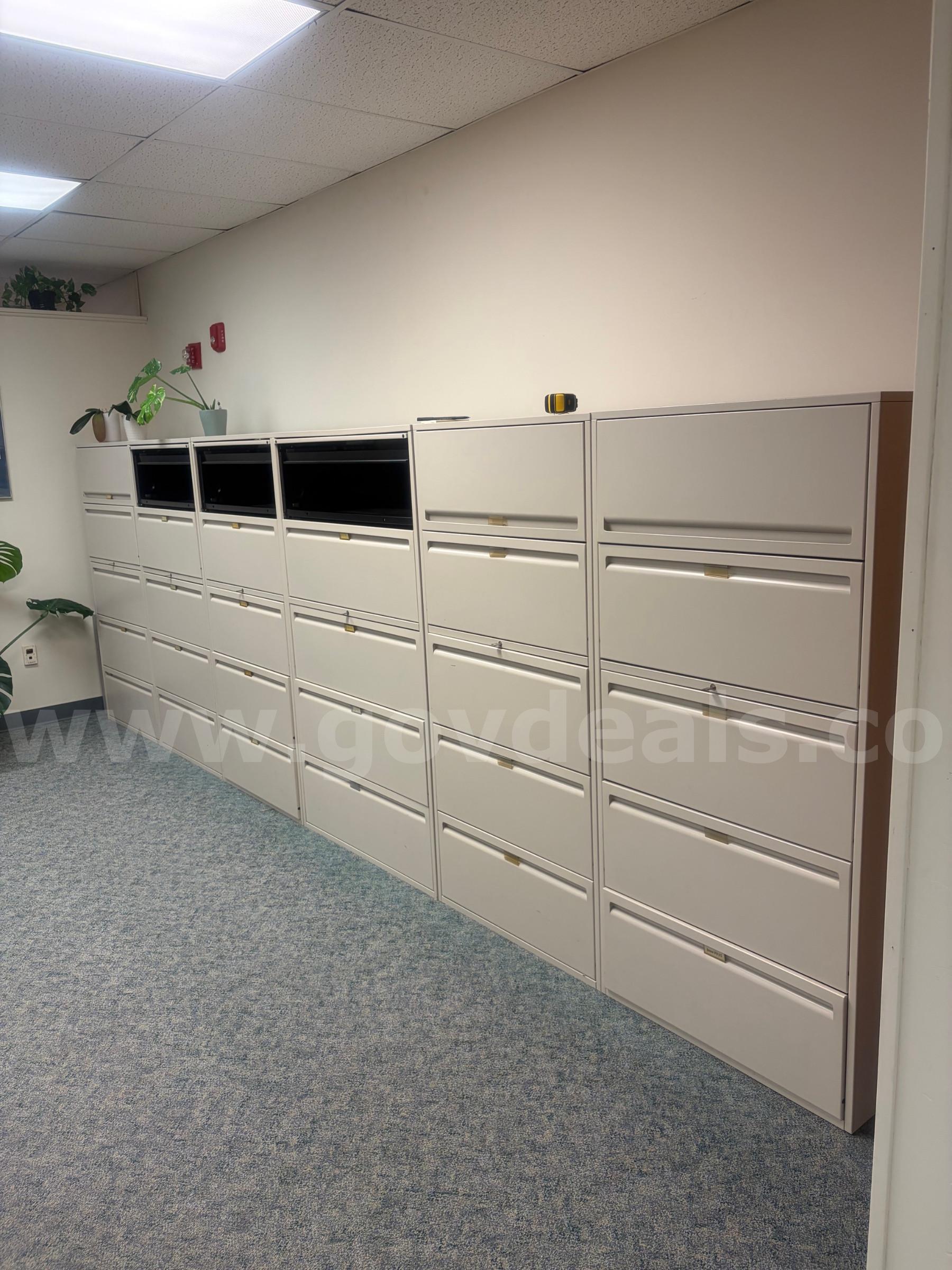 9 Haworth beige filing cabinets   Government Surplus Auction - Photo #3