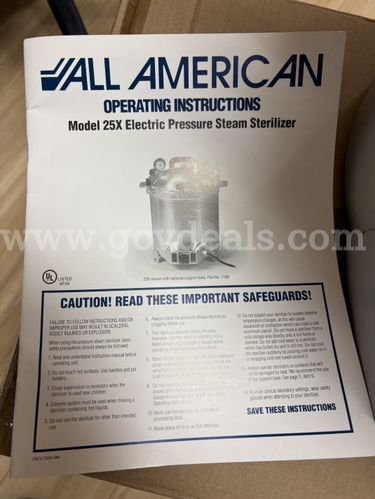 Electric Pressure Steam Sterilizer (225597 TM)   Government Surplus Auction - Photo #4