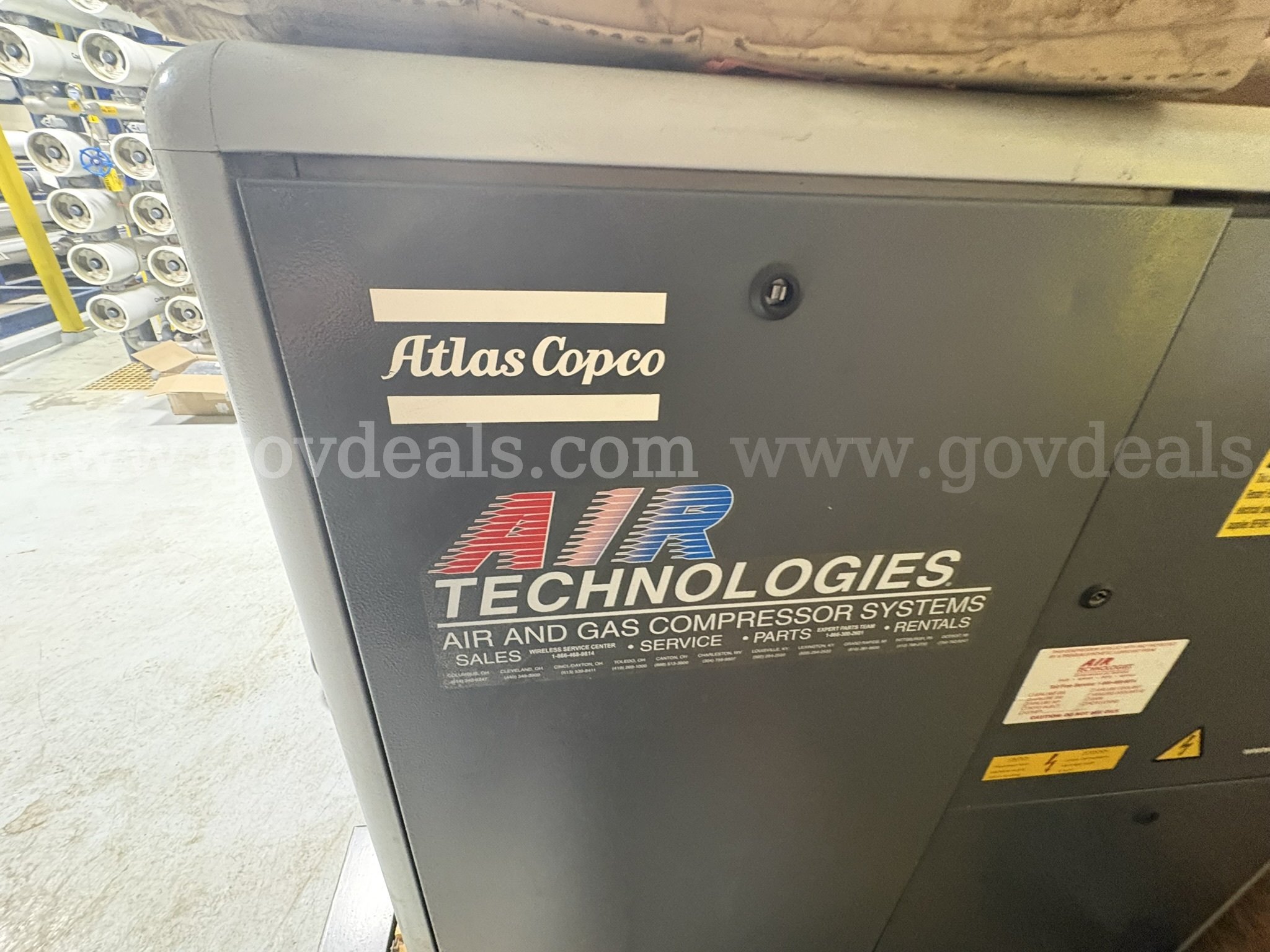 ATLAS COPCO AIR POWER COMPRESSORS ATLAS COPCO GA 15FF Government Surplus Auction - Primary Photo