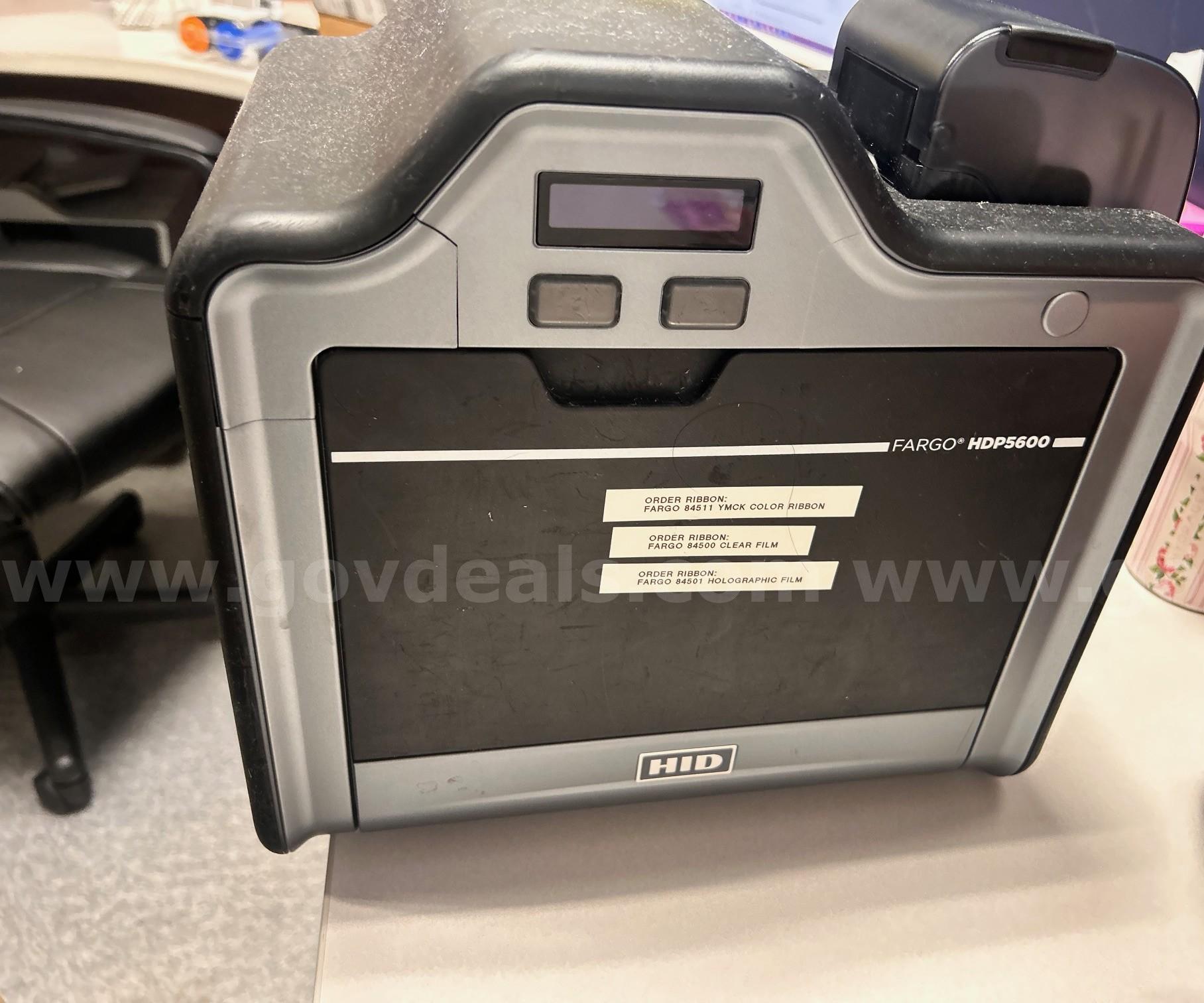 HID ENCODER AND PRINTER FARGO HDP5600 ( 2 COLOR RIBBONS/ 3 RETRANSFER FILMS)  FARGO HDP5600 Government Surplus Auction - Photo #4