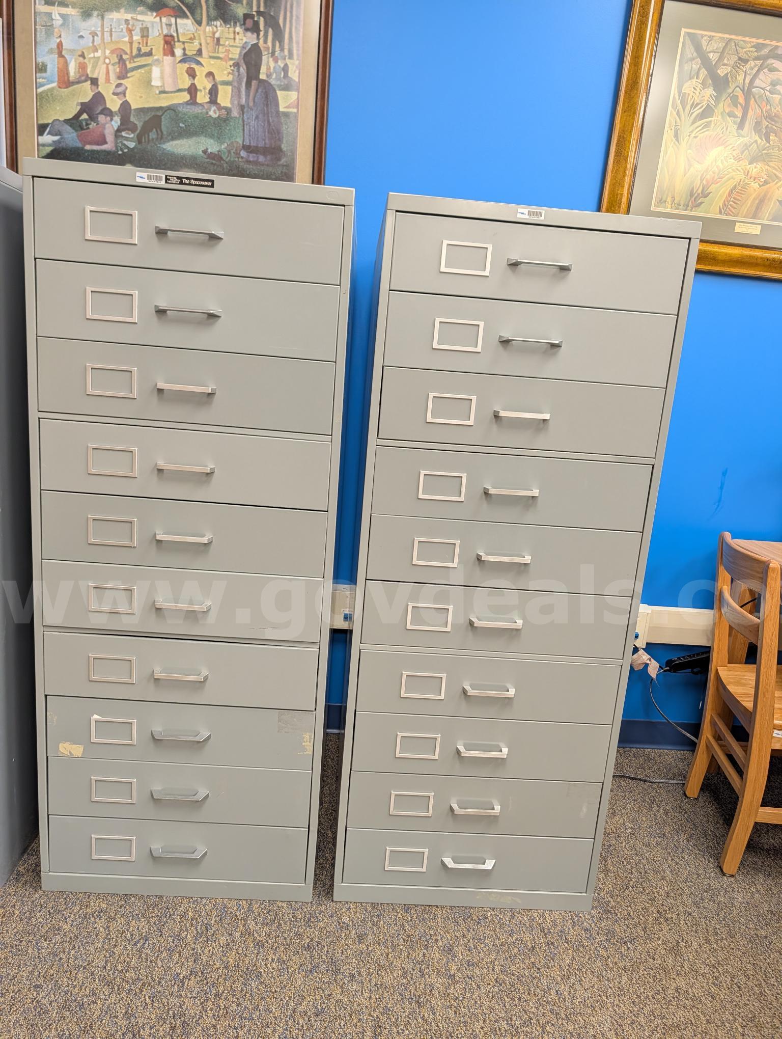 (2) Microfiche cabinets The Spacesaver  Government Surplus Auction - Primary Photo
