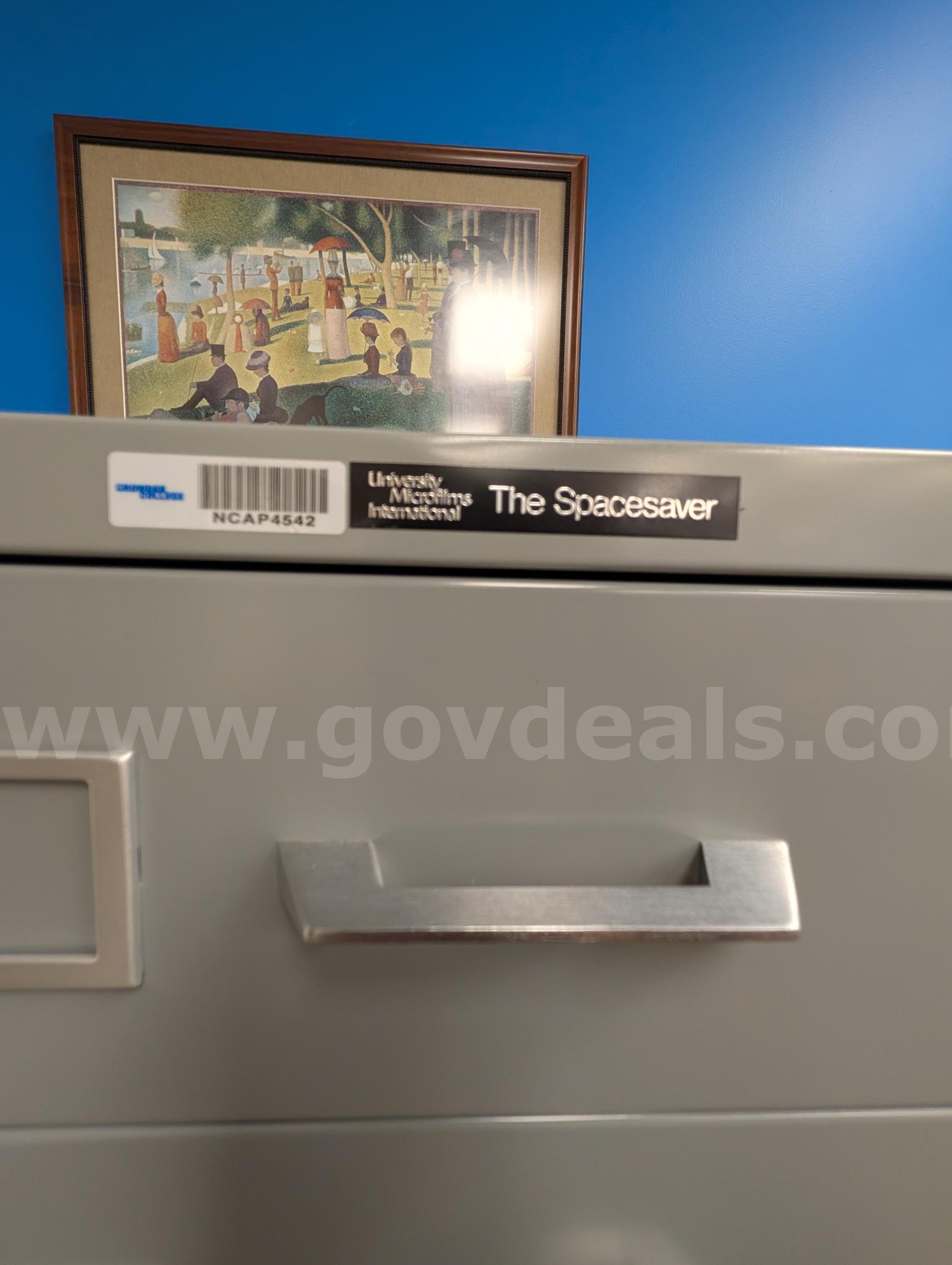 (2) Microfiche cabinets The Spacesaver  Government Surplus Auction - Photo #4