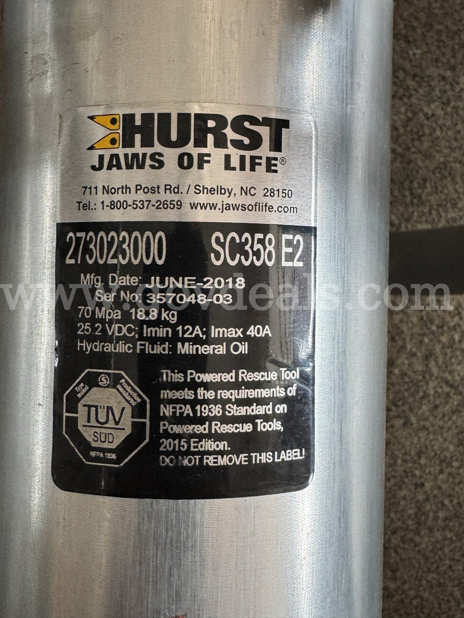 Hurst E-draulics Rescue Tool Lot Hurst E-Draulics Government Surplus Auction - Photo #6