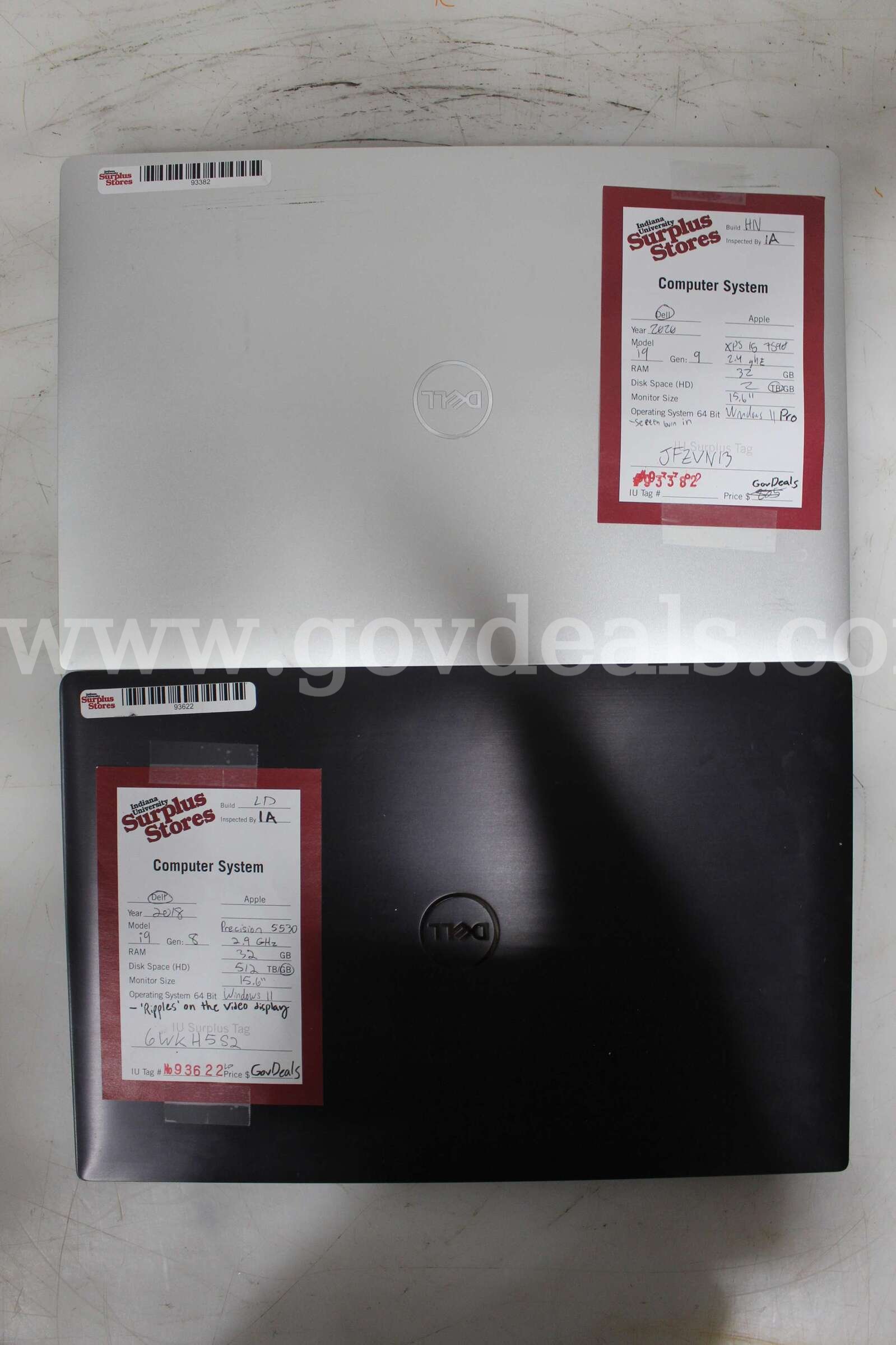 Lot of (2) Dell Laptops