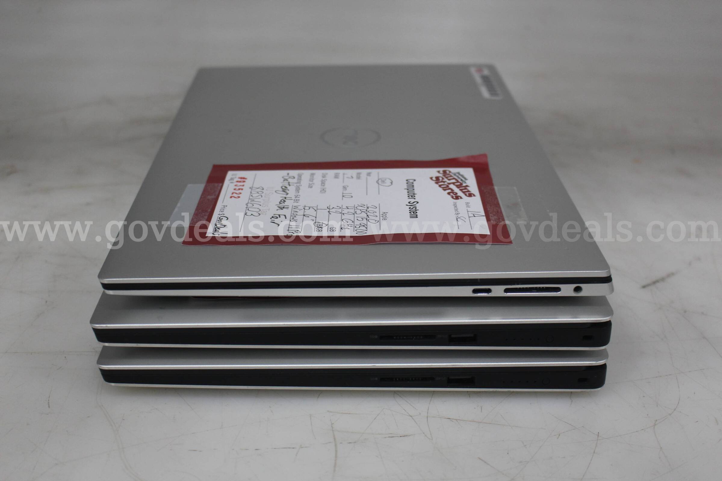 Lot of (3) 2020 Dell XPS Laptops Dell XPS Government Surplus Auction - Photo #4