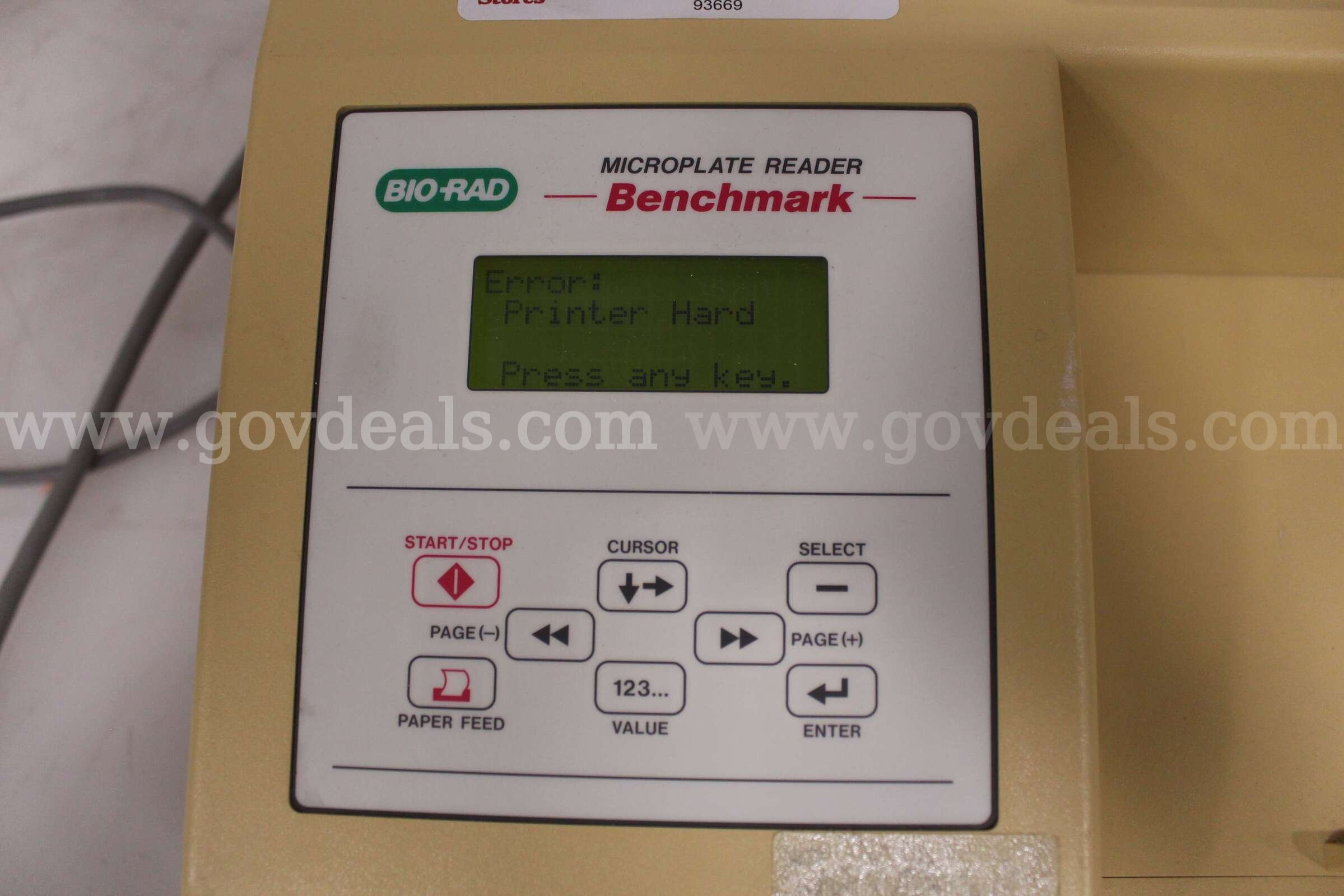 (1) BioRad Benchmark Microplate Reader for Parts/Repair BioRad Benchmark Government Surplus Auction - Photo #2