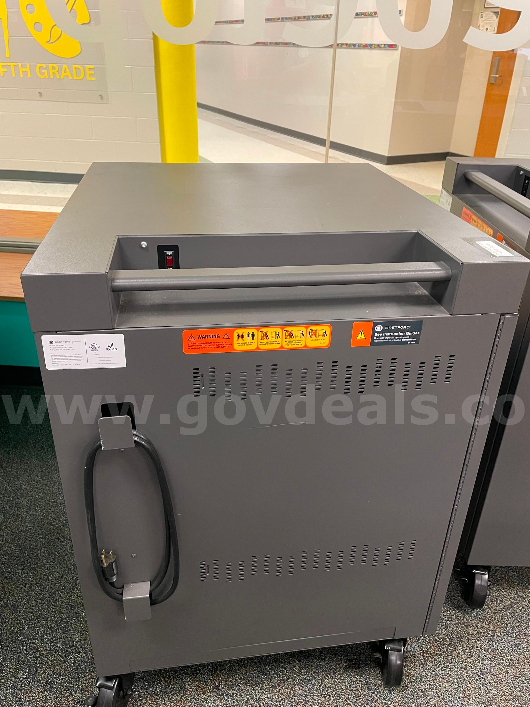 Mobile Device Charging carts QTY 2 Bretford TVC32PAC Government Surplus Auction - Photo #2