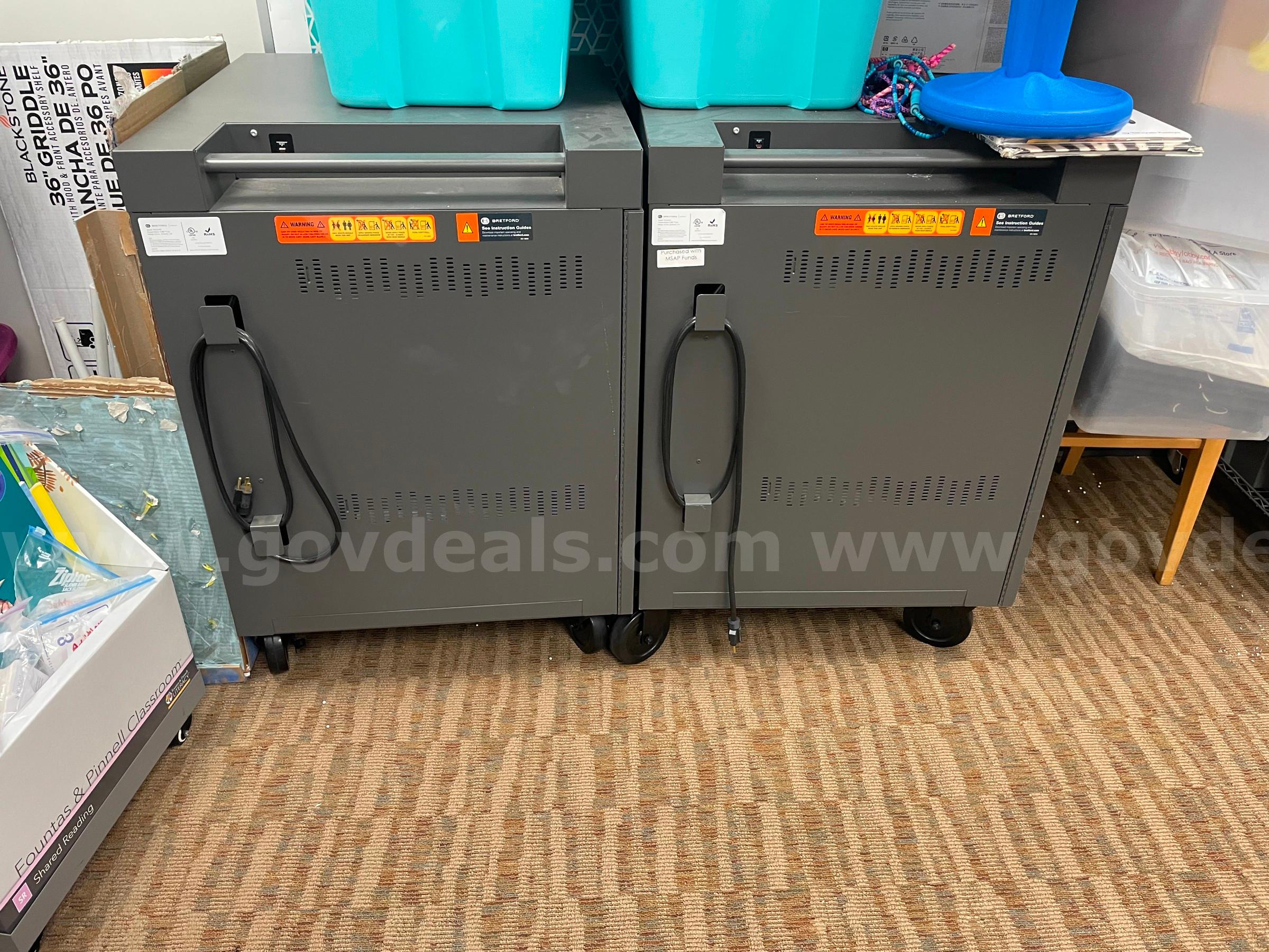 Mobile Device Charging carts QTY 2 Bretford TVC32PAC Government Surplus Auction - Photo #4