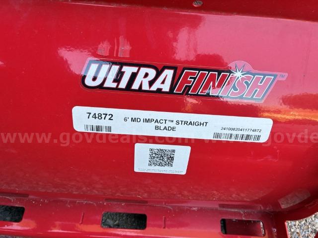 Lot of (1) Western 6' Wide Straight Blade, Winch Lift for UTV.