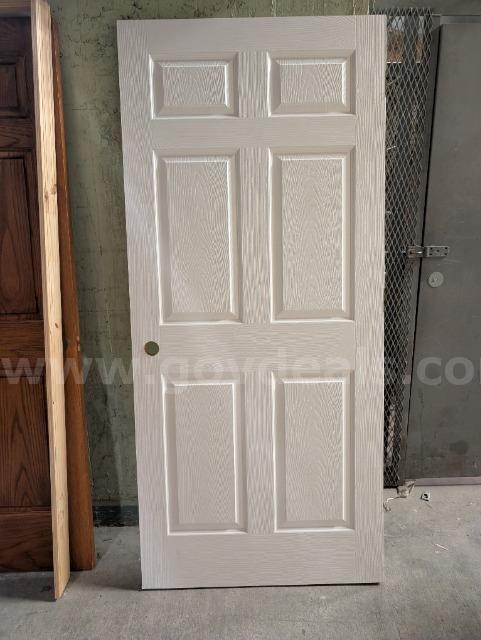 Lot of (1) Hollow Core 6 Panel Door and (1) Solid Core 6 Panel Door.   Government Surplus Auction - Photo #2