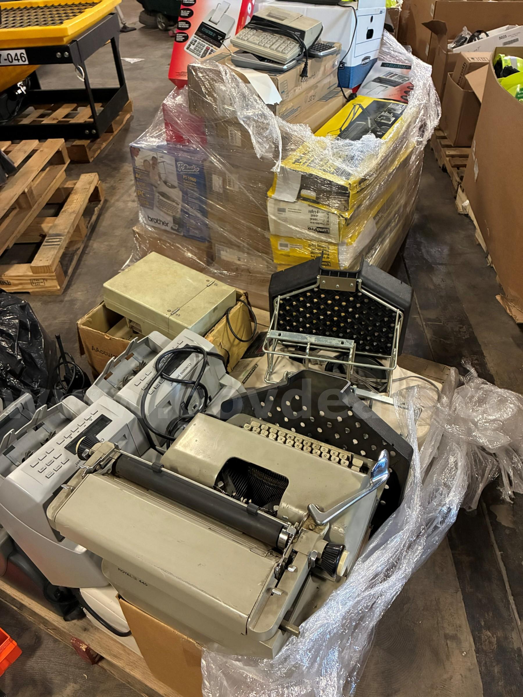 Miscellaneous Electronics Lot: Typewriter, Printing Calculators, Coin/Currency Counters, Label Machines, Etc. SHARP, BROTHER, BRANDT  Government Surplus Auction - Photo #2