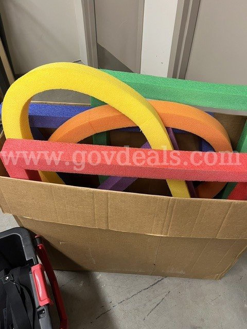 Noodle Obstacle Course Parts w/ Stands and Blue fort making parts