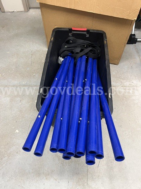 Noodle Obstacle Course Parts w/ Stands and Blue fort making parts   Government Surplus Auction - Photo #3