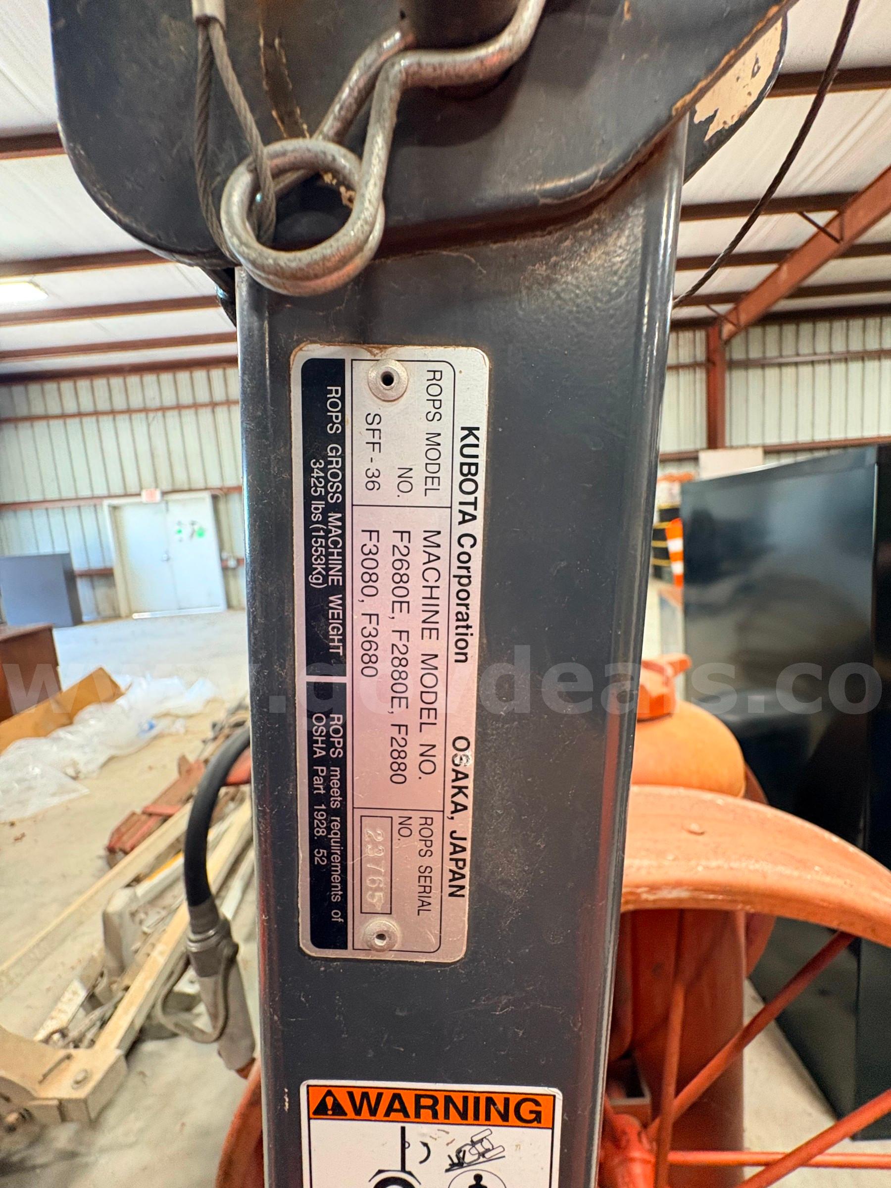 KUBOTA MOWER KUBOTA F2680e 2-wheel drive Government Surplus Auction - Photo #6
