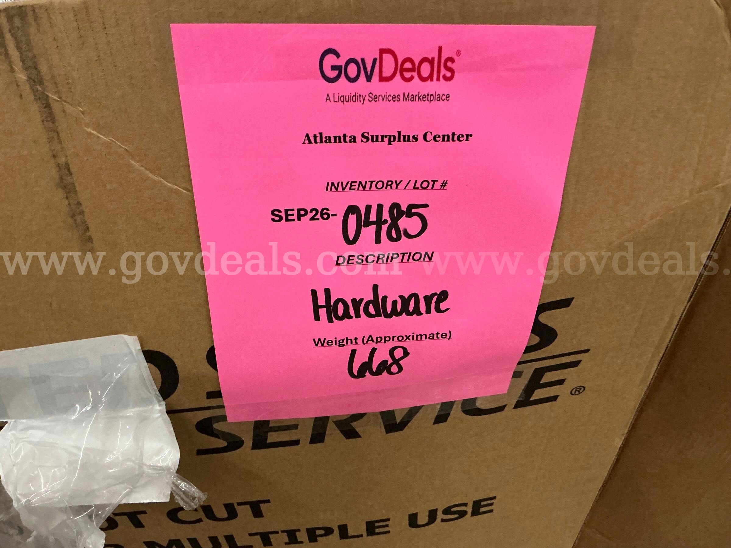 Hardware: "Automotive and Hardware" (Gaylord)(SEP26-0485)  0485 Government Surplus Auction - Photo #2