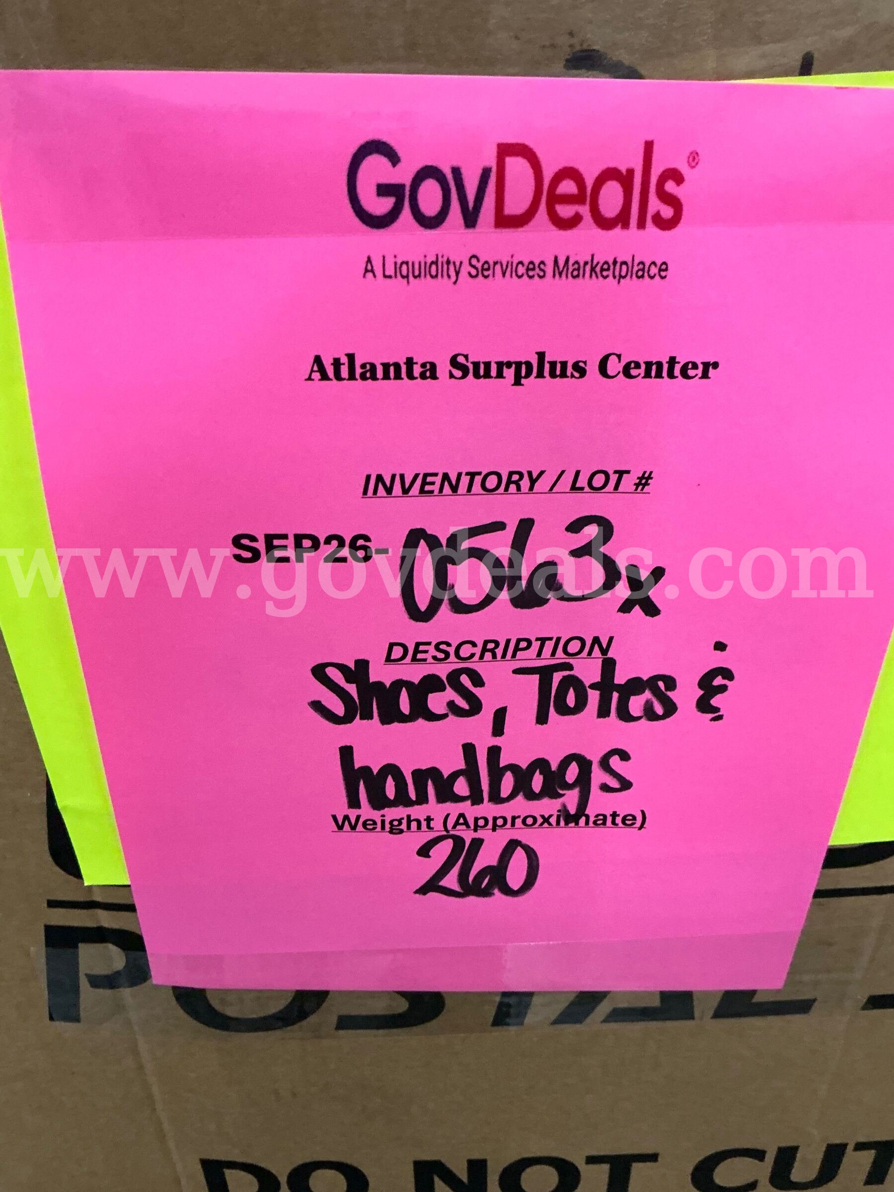 Apparel: Manually Sorted "Shoes, Handbags and Totes" (SEP26-0563X)   Government Surplus Auction - Photo #2