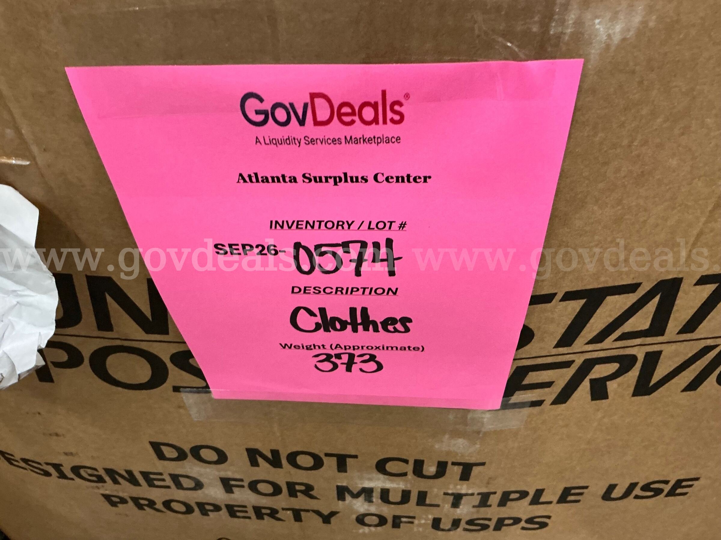 Apparel "Clothes" (SEP26-0574)  0574 Government Surplus Auction - Photo #2