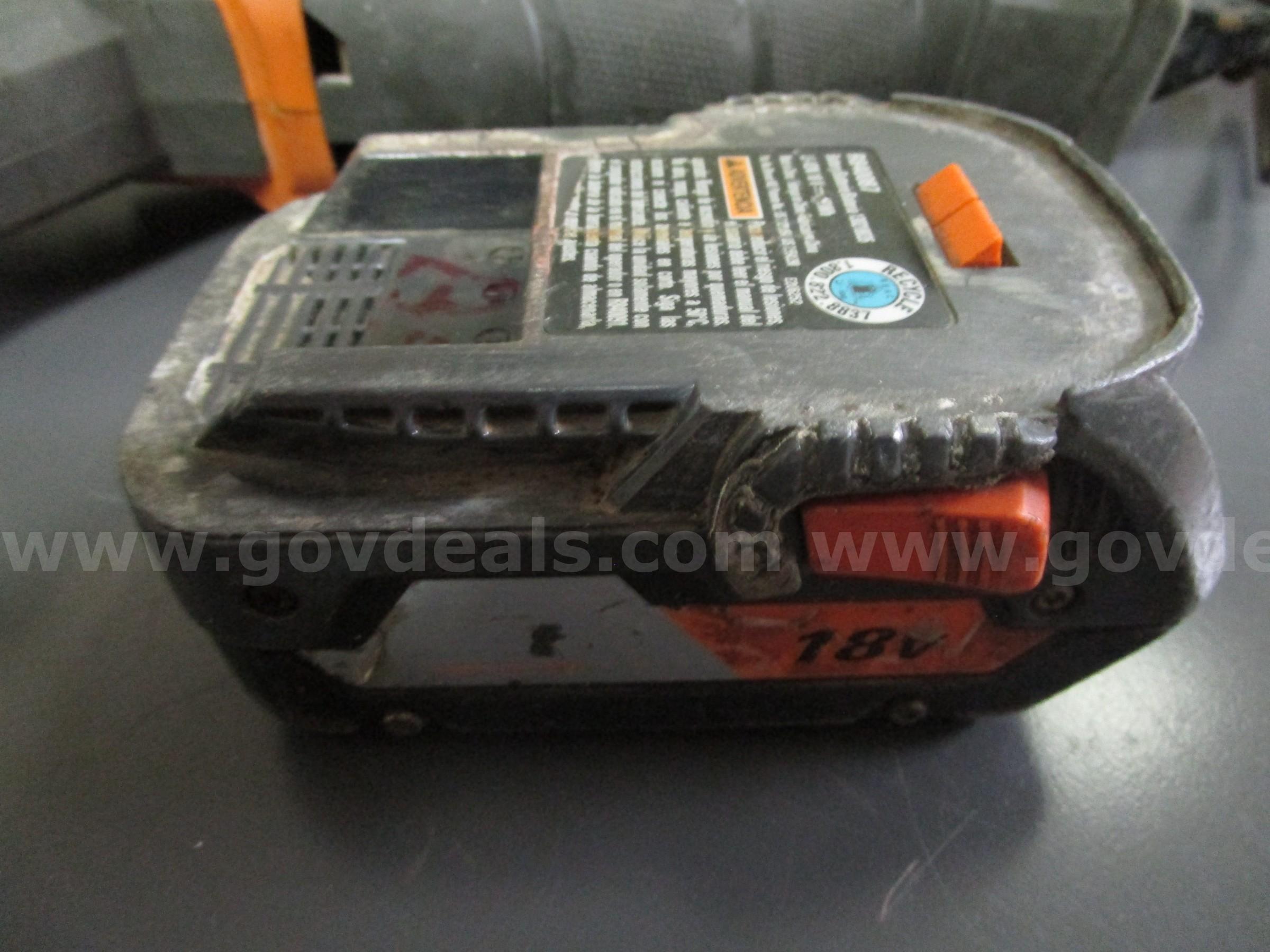 (1) USED RIDGID 18V BRUSHLESS CORDLESS RECPROCATING SAW BARE TOOL W/ 8" BLADE & BATTERY RIDGID  Government Surplus Auction - Photo #5