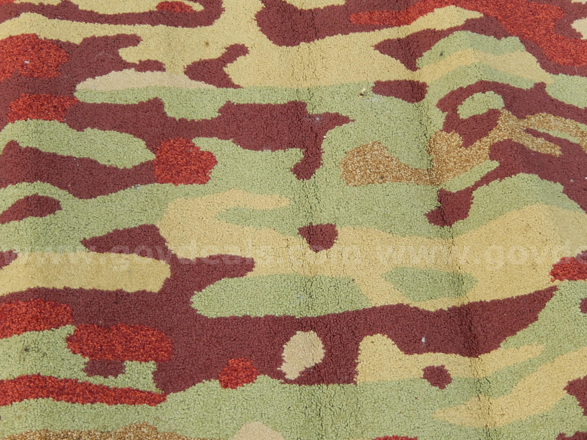 USED (1) LARGE TAN PATTERN RUG 70" x 60"   Government Surplus Auction - Photo #3