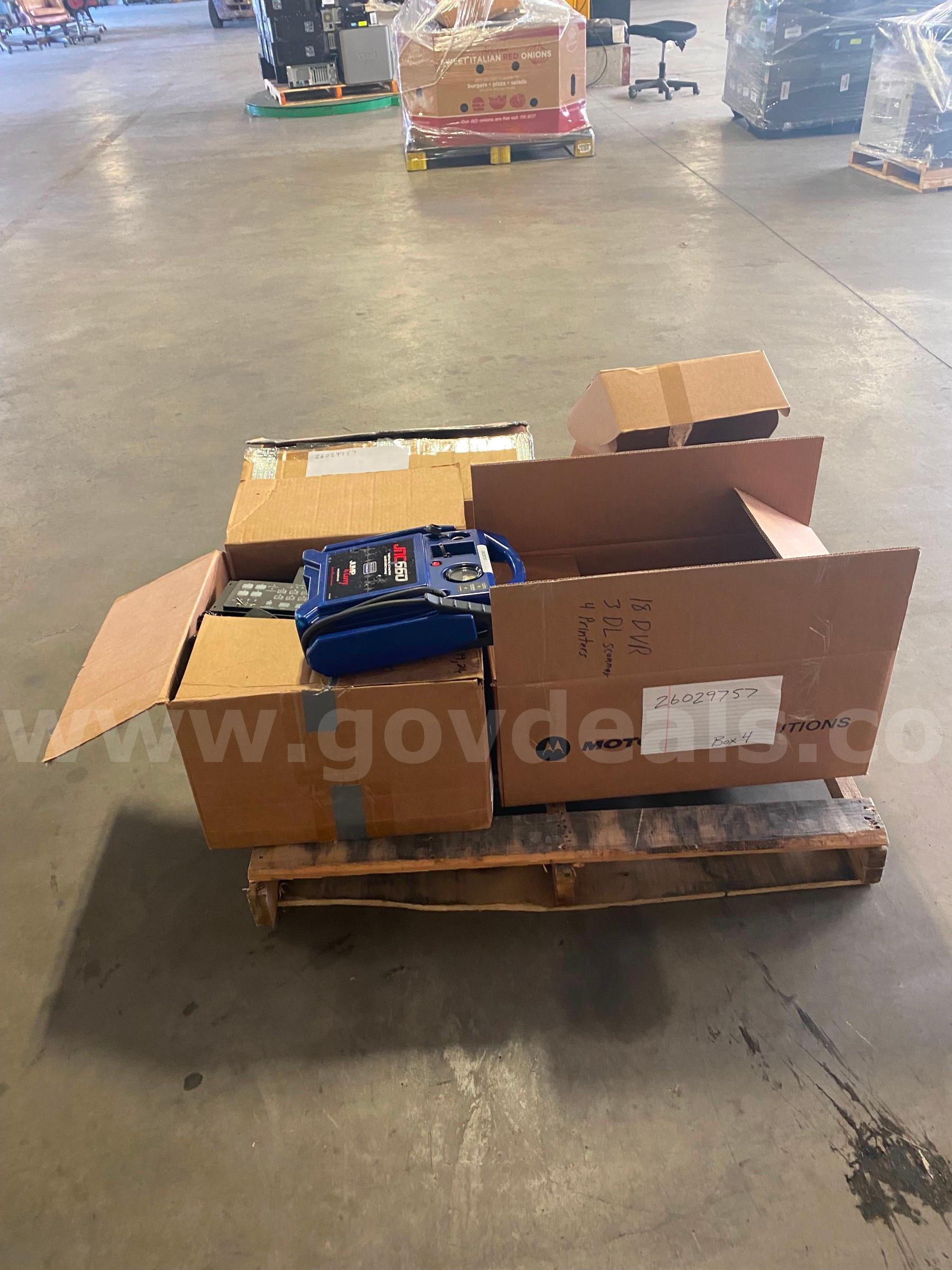 1 PALLET OF CONTROL BOXES,DISPLAY WATCHGUARD AND CAMERAS.   Government Surplus Auction - Primary Photo