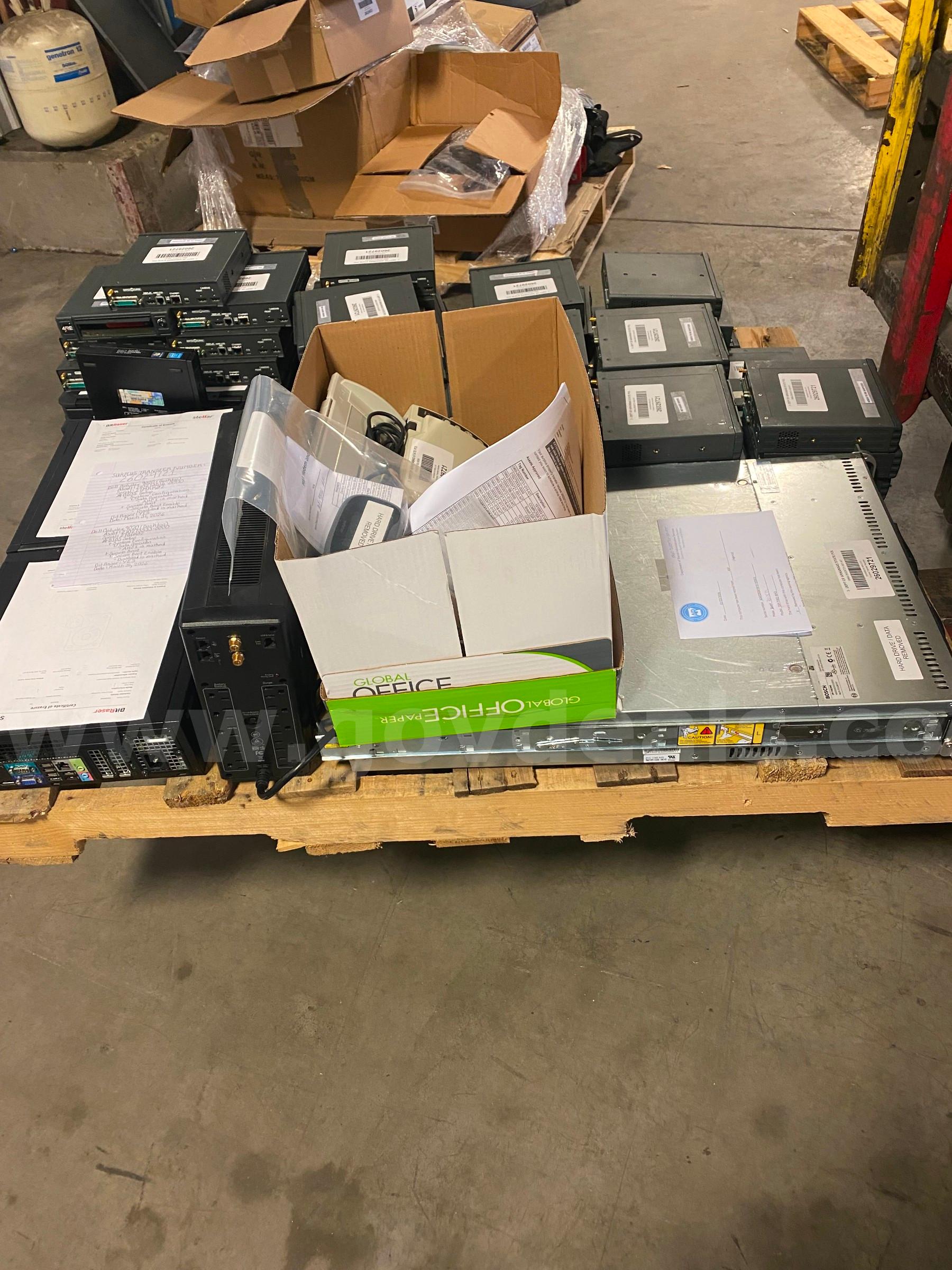 1 PALLET OF 400 SERIES CON BOX,DISPLAY WATCHGUARD,CAMERA FRPOT SIGHTLINE WATCHGUARD. ICVS WATCHGUARD 4RE DVR  400 Government Surplus Auction - Primary Photo