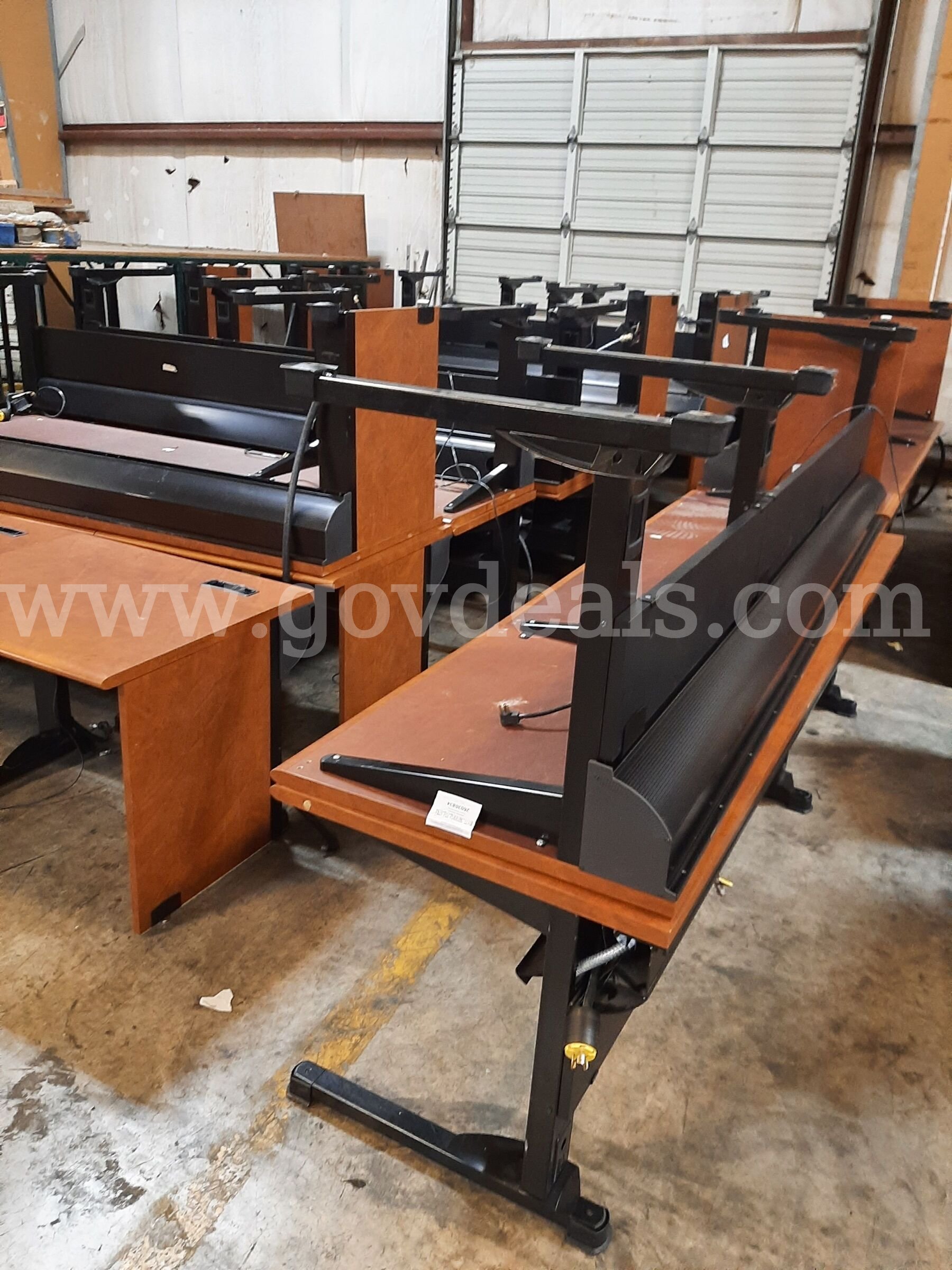 Lot of 21 9 FT. Study Tables w/Power X.T.09   Government Surplus Auction - Photo #2