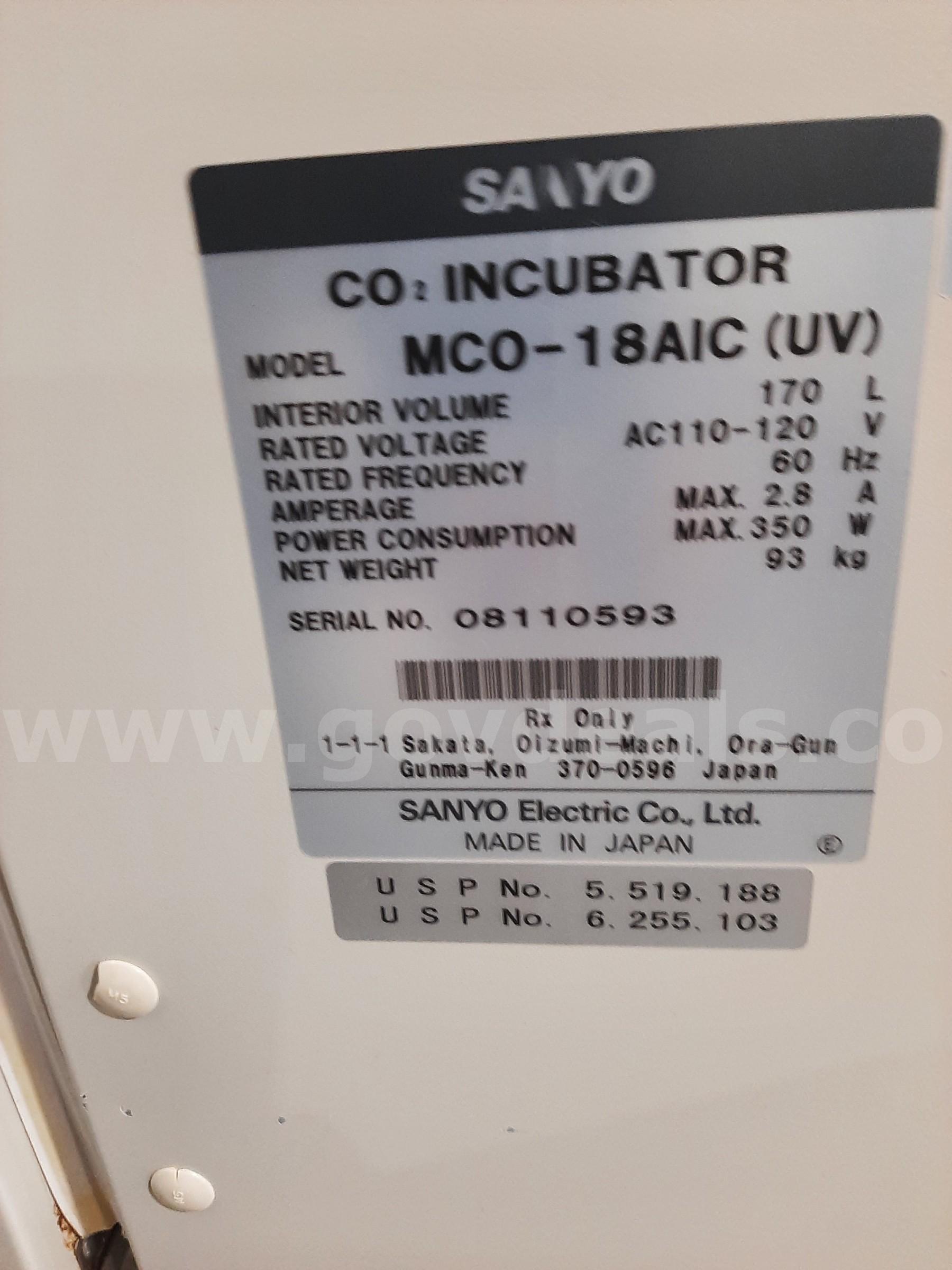 SANYO INCUBATOR NUAIRE  Government Surplus Auction - Photo #4