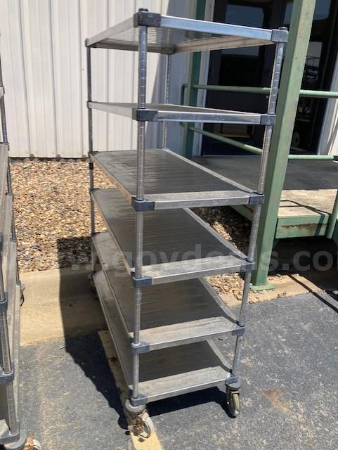 Rolling Metal Racks - Lot of 3   Government Surplus Auction - Photo #2