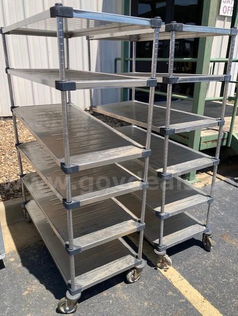Rolling Metal Racks - Lot of 3   Government Surplus Auction - Photo #3