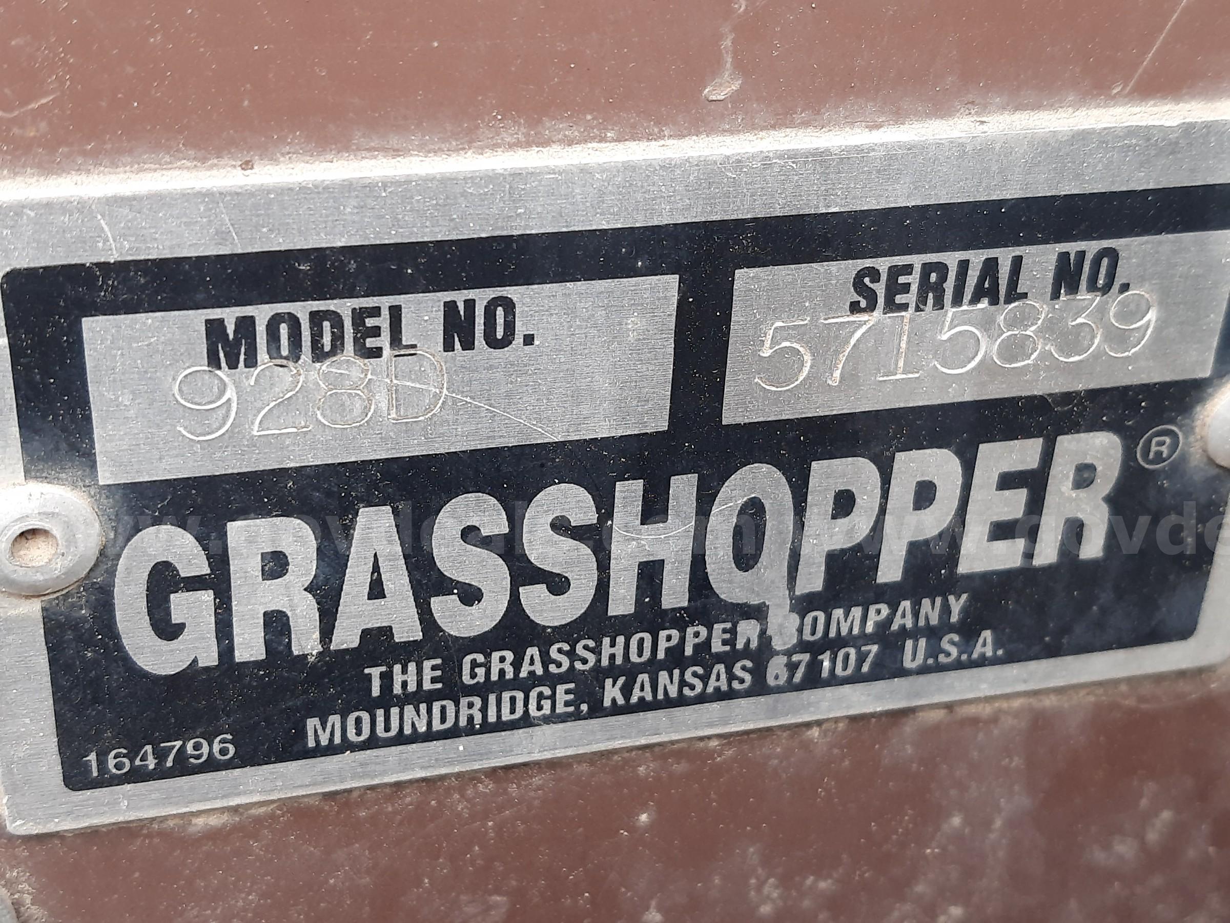 GRASSHOPPER DIESEL MOWER GRASSHOPPER 928D Government Surplus Auction - Photo #6