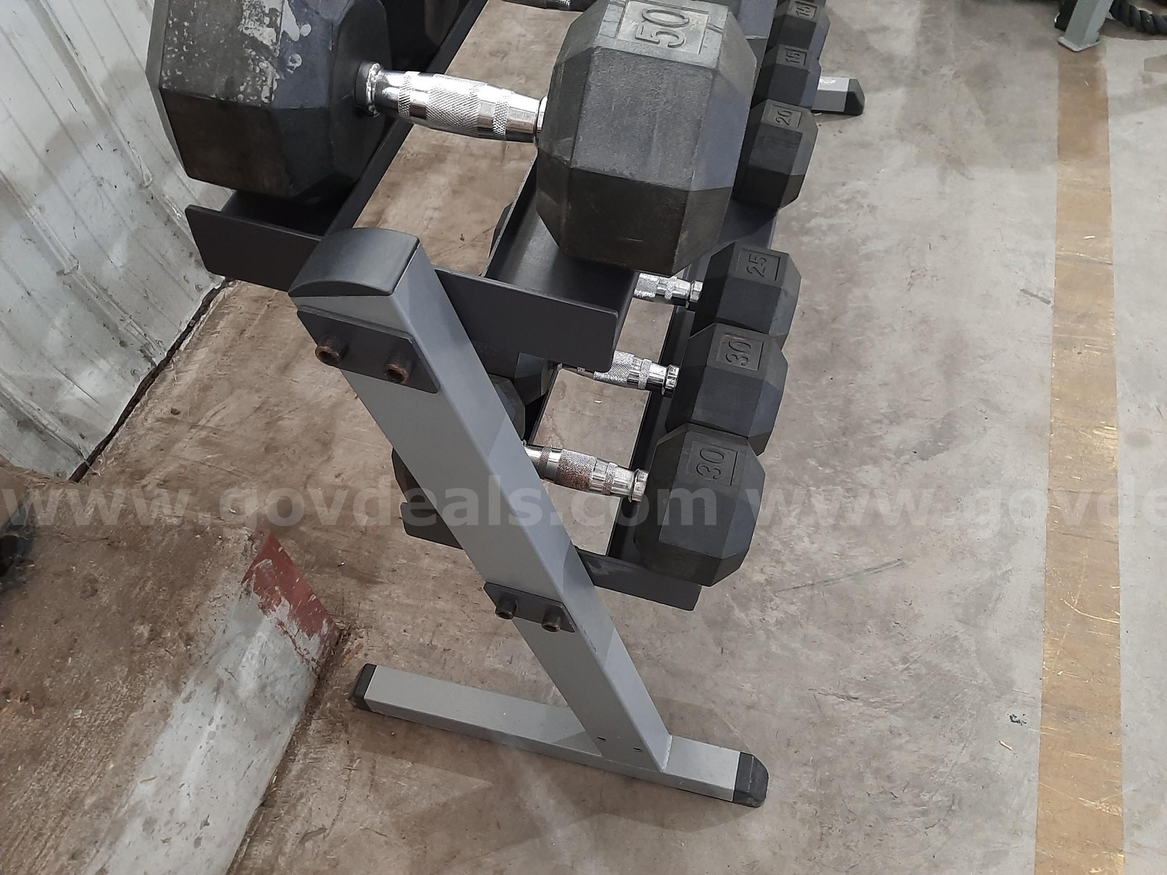 DUMBELL SET,RACK, AND BENCH/SEAT   Government Surplus Auction - Photo #4
