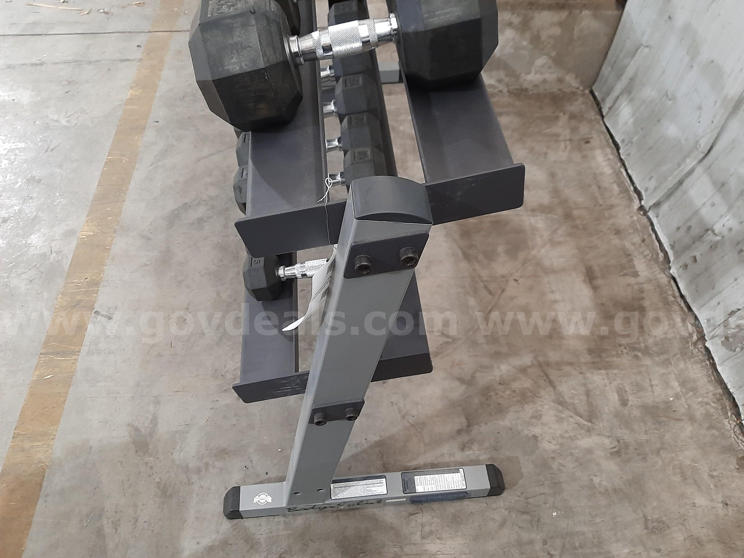 DUMBELL SET,RACK, AND BENCH/SEAT   Government Surplus Auction - Photo #5