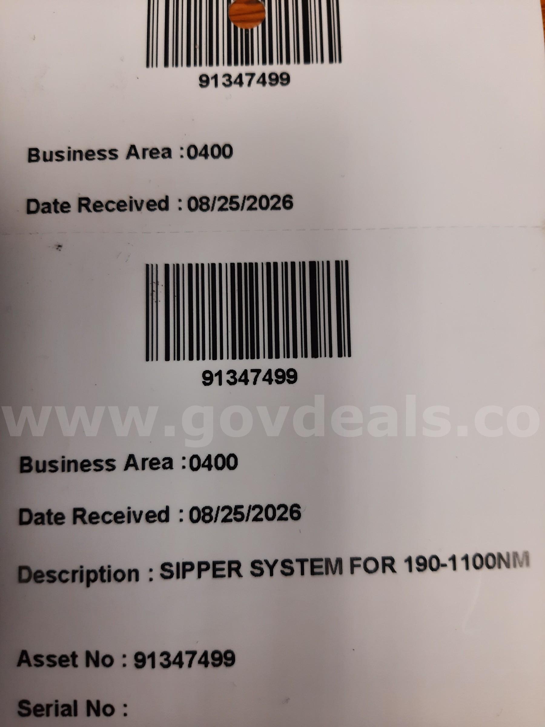 SIPPER SYSTEM THERMO 335982 Government Surplus Auction - Photo #6