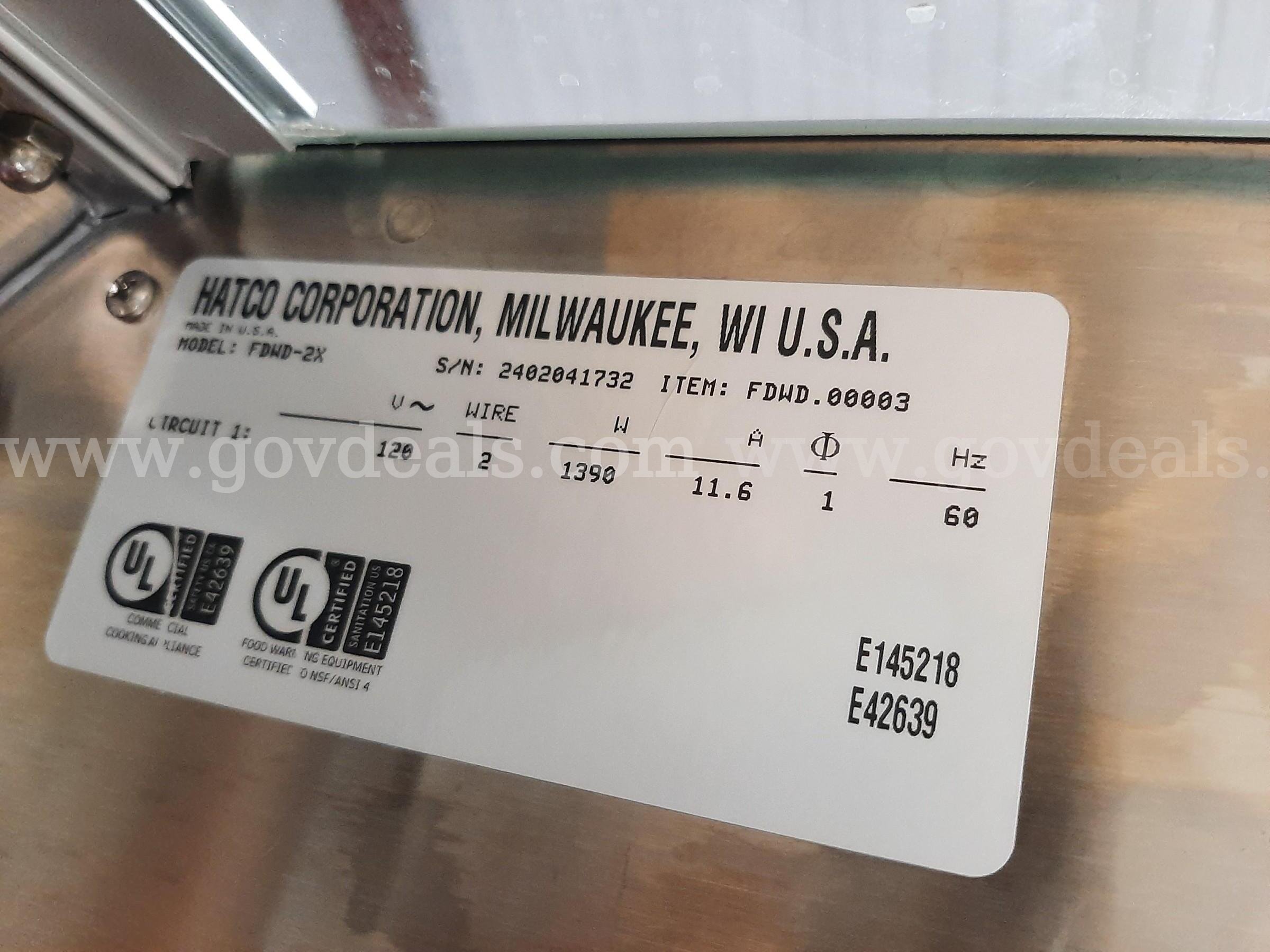 FOOD DISPLAY CABINET ON 1 PALLET HATCH CORP FDWD-2X Government Surplus Auction - Photo #5