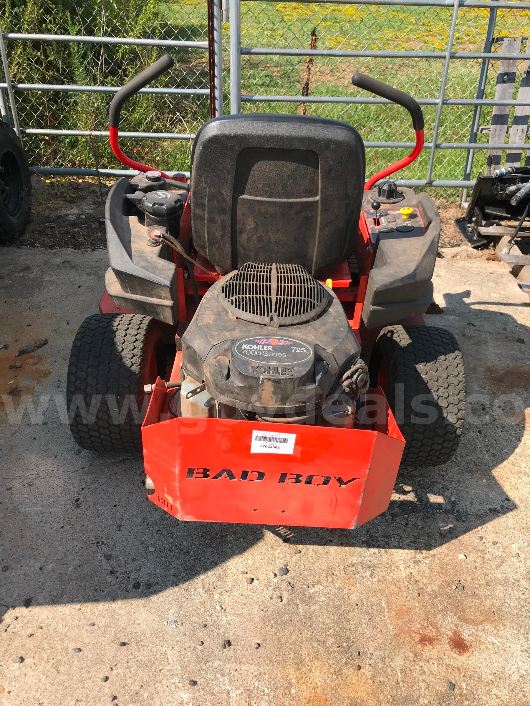 BAD BOY ZERO TURN MOWER. BAD BOY  Government Surplus Auction - Photo #2