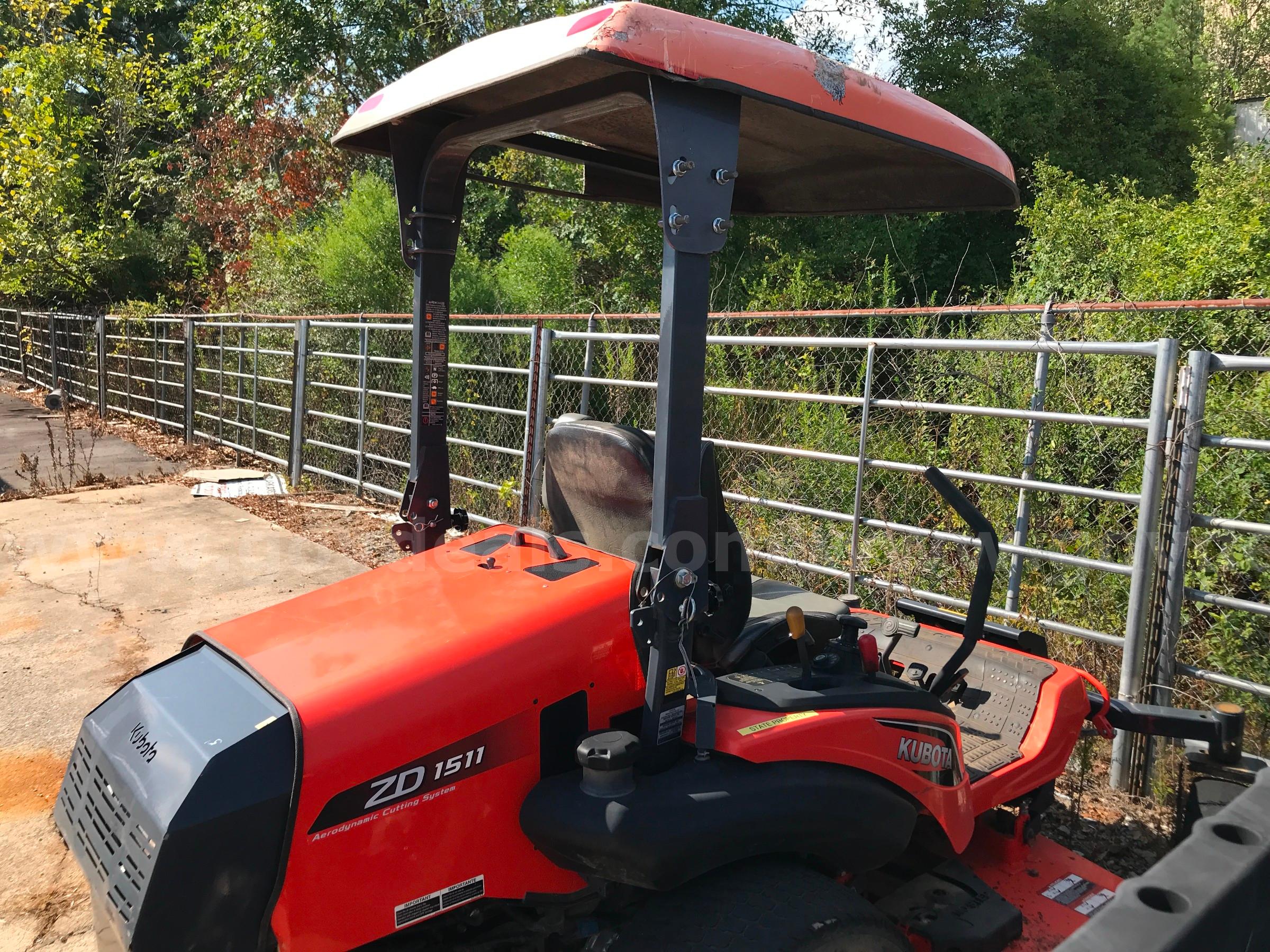 KUBOTA ZD1511LF 72 ZERO TURN MOWER. KUBOTA ZD1511LF Government Surplus Auction - Photo #4