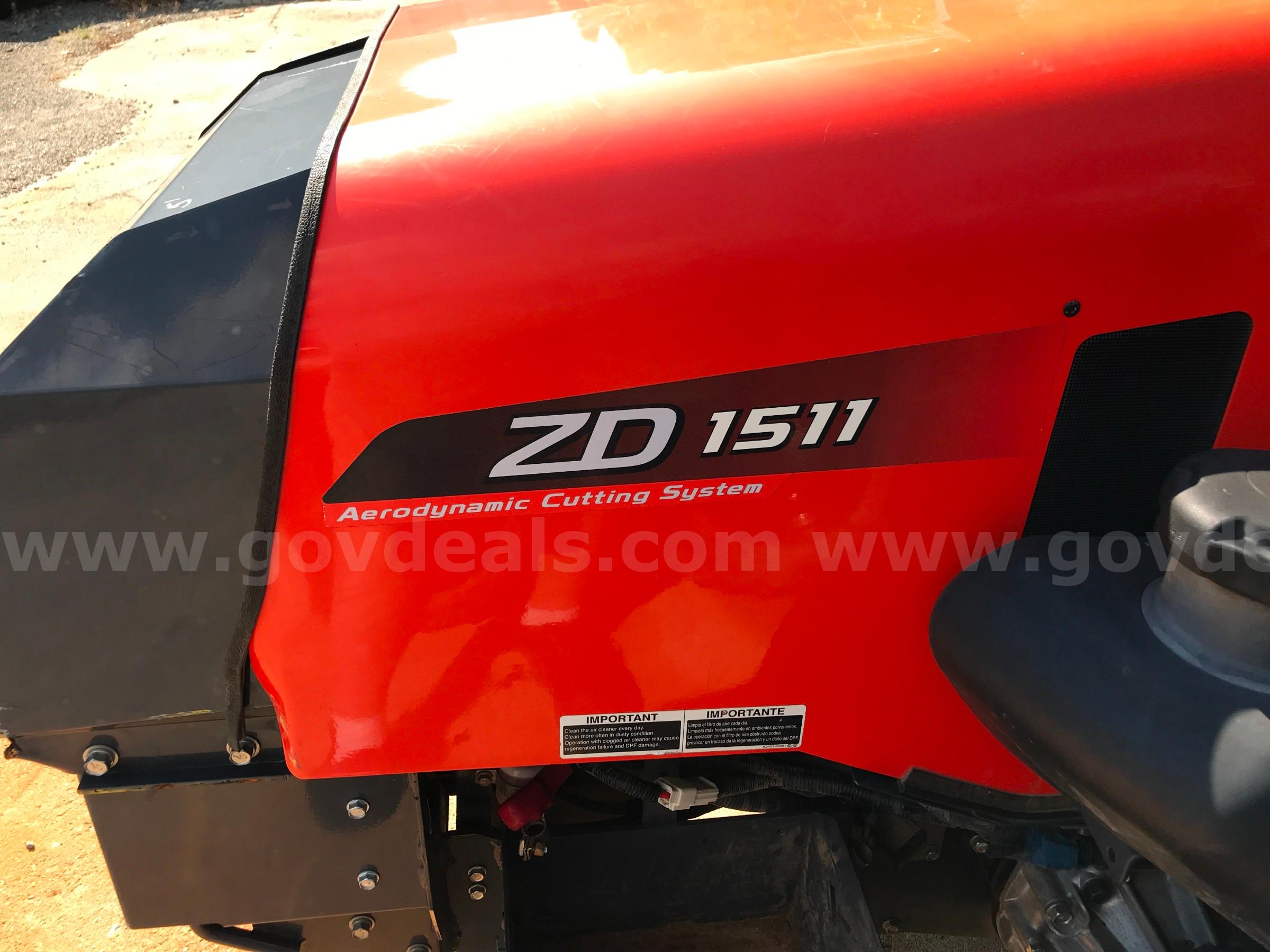 KUBOTA ZD1511LF 72 ZERO TURN MOWER. KUBOTA ZD1511LF Government Surplus Auction - Photo #6