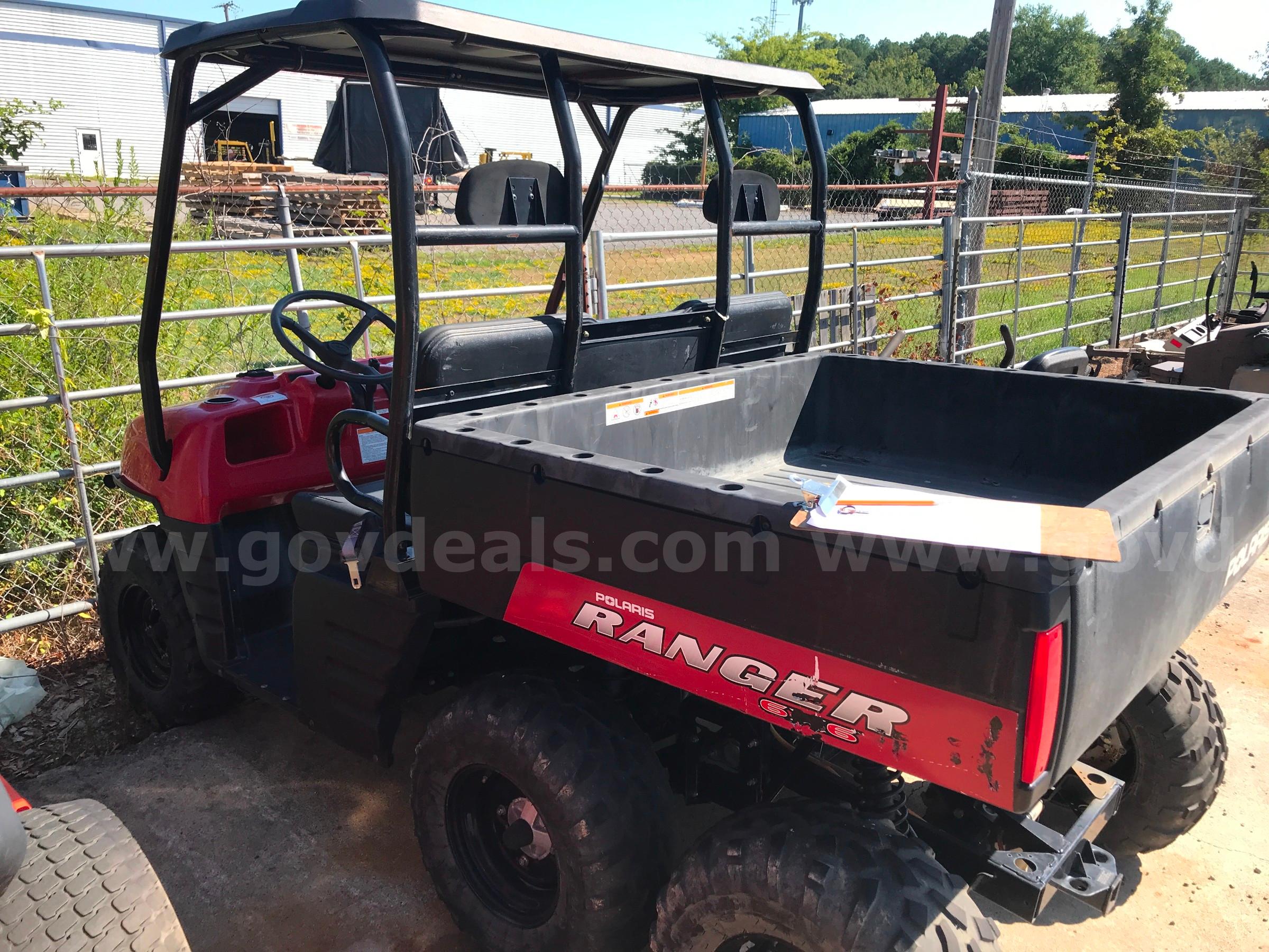 2008 POLARIS ATV 700 EFI 6X6 WITH WARN WINCH. POLARIS 700 Government Surplus Auction - Photo #3