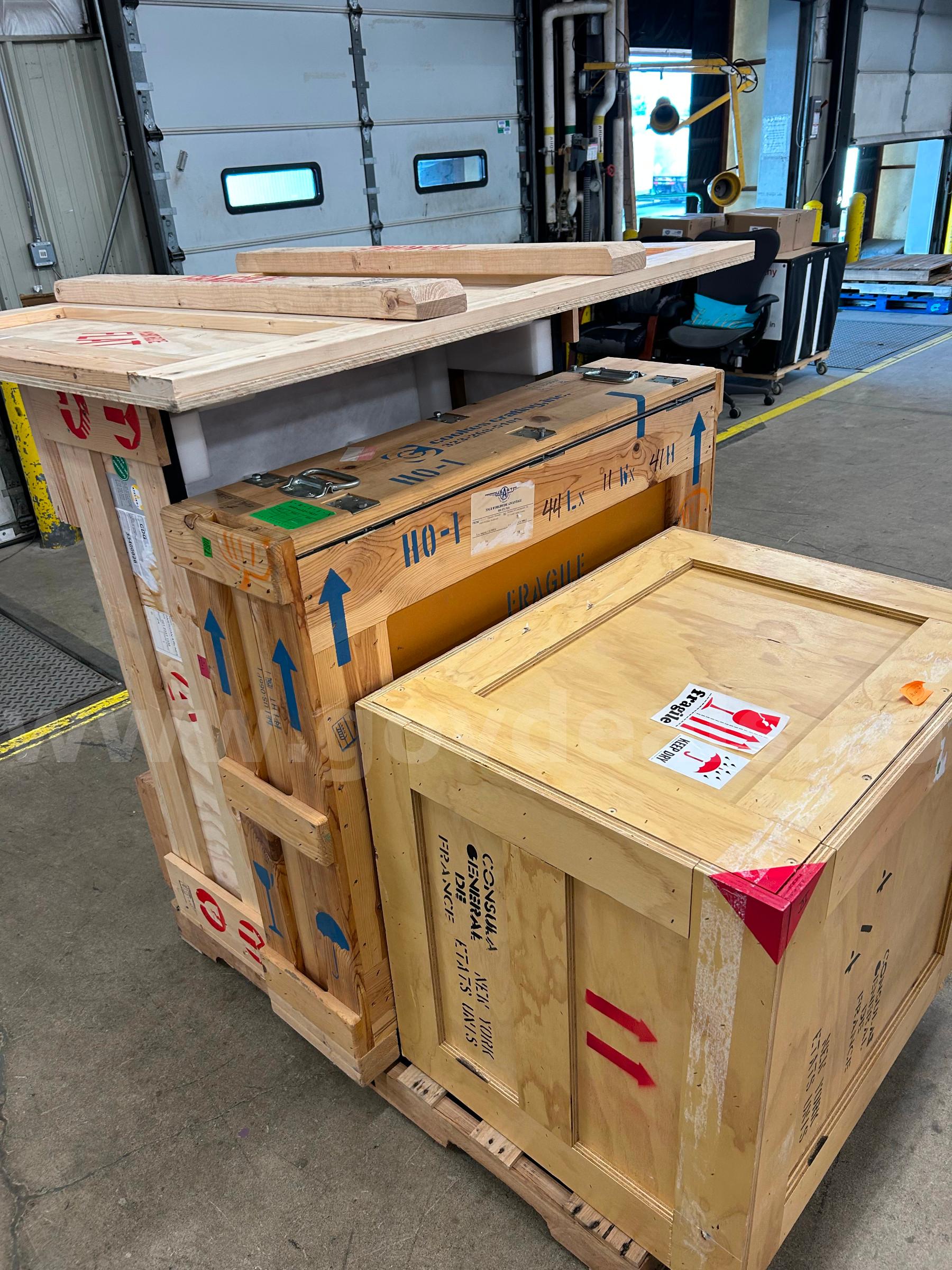 Lot of Three (3) Heavy Duty Wood Shipping/Storage Creates   Government Surplus Auction - Photo #2