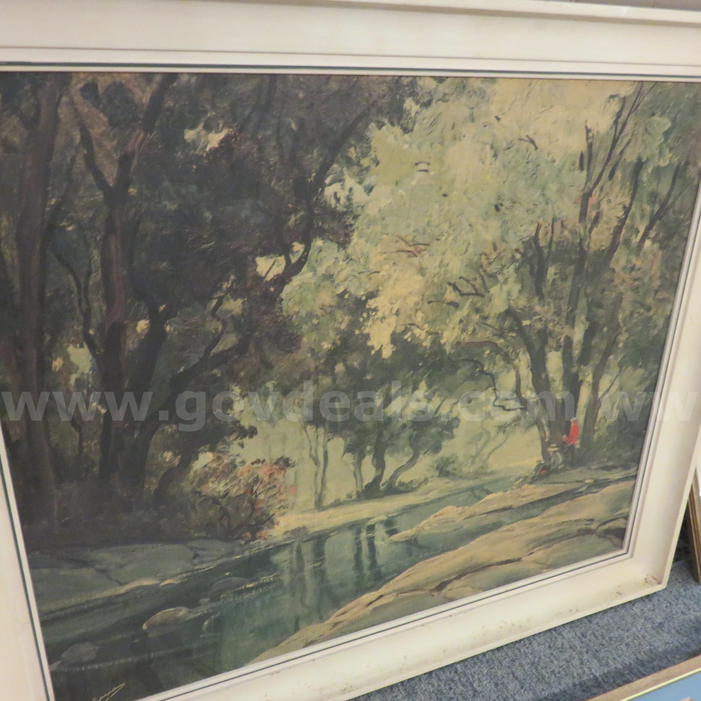 Vintage Framed Art - Lot of 21 pc.   Government Surplus Auction - Photo #2