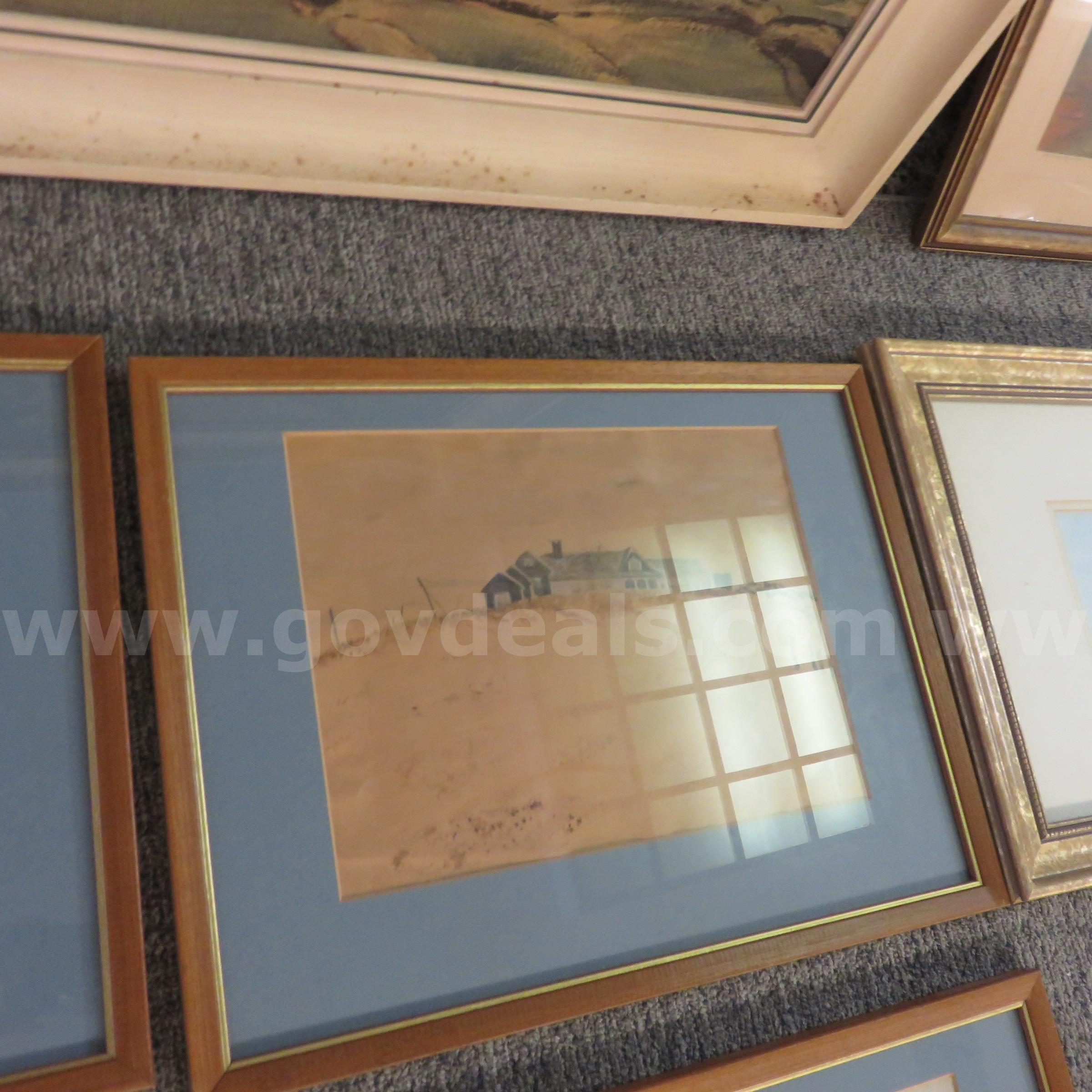 Vintage Framed Art - Lot of 21 pc.   Government Surplus Auction - Photo #4