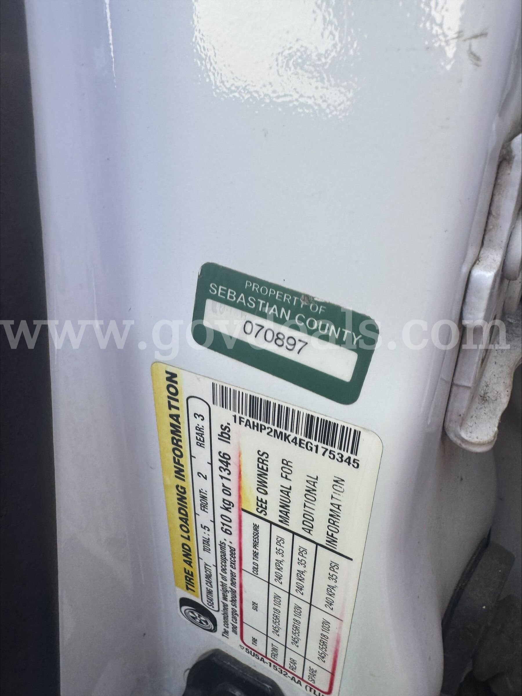 2014 Ford Police Interceptor Ford Taurus Government Surplus Auction - Photo #4