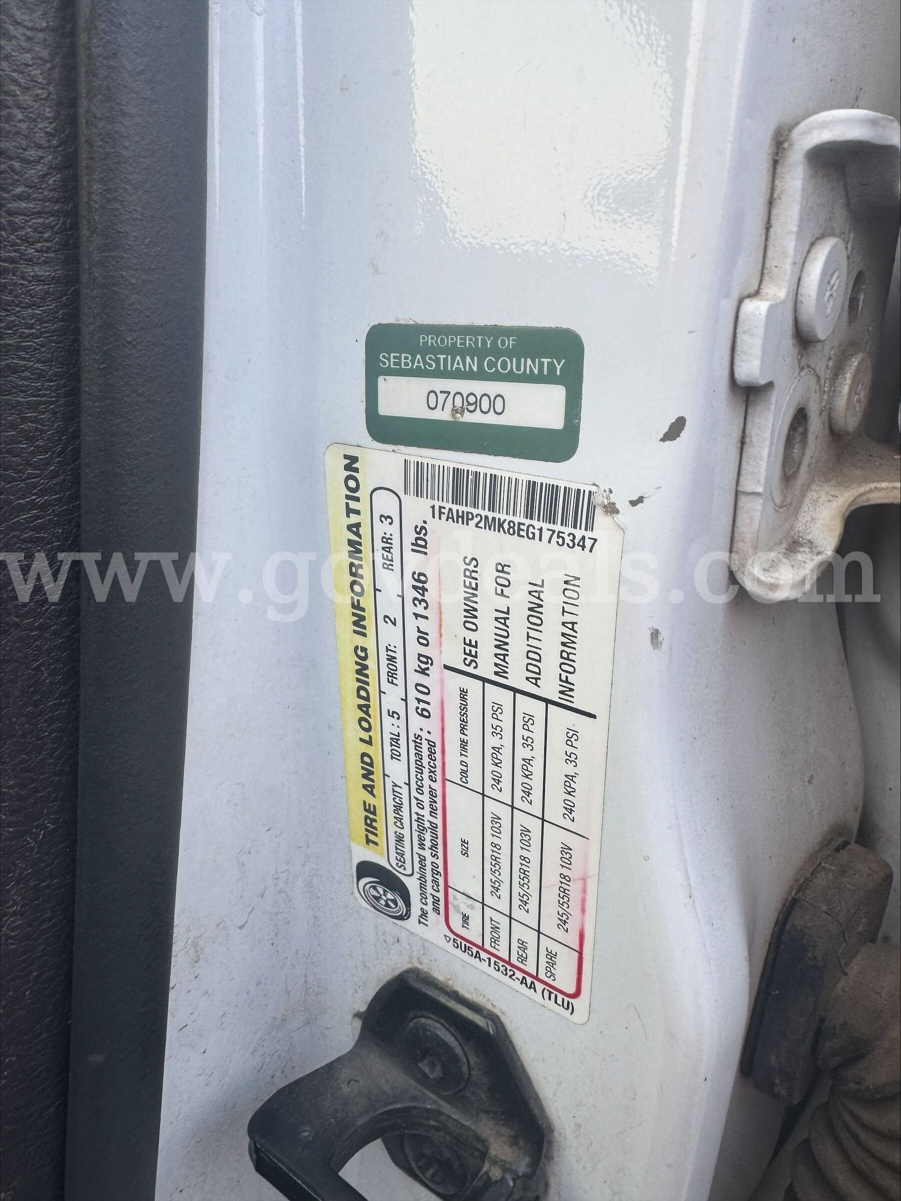 2014 Ford Police Interceptor Ford Taurus Government Surplus Auction - Photo #2