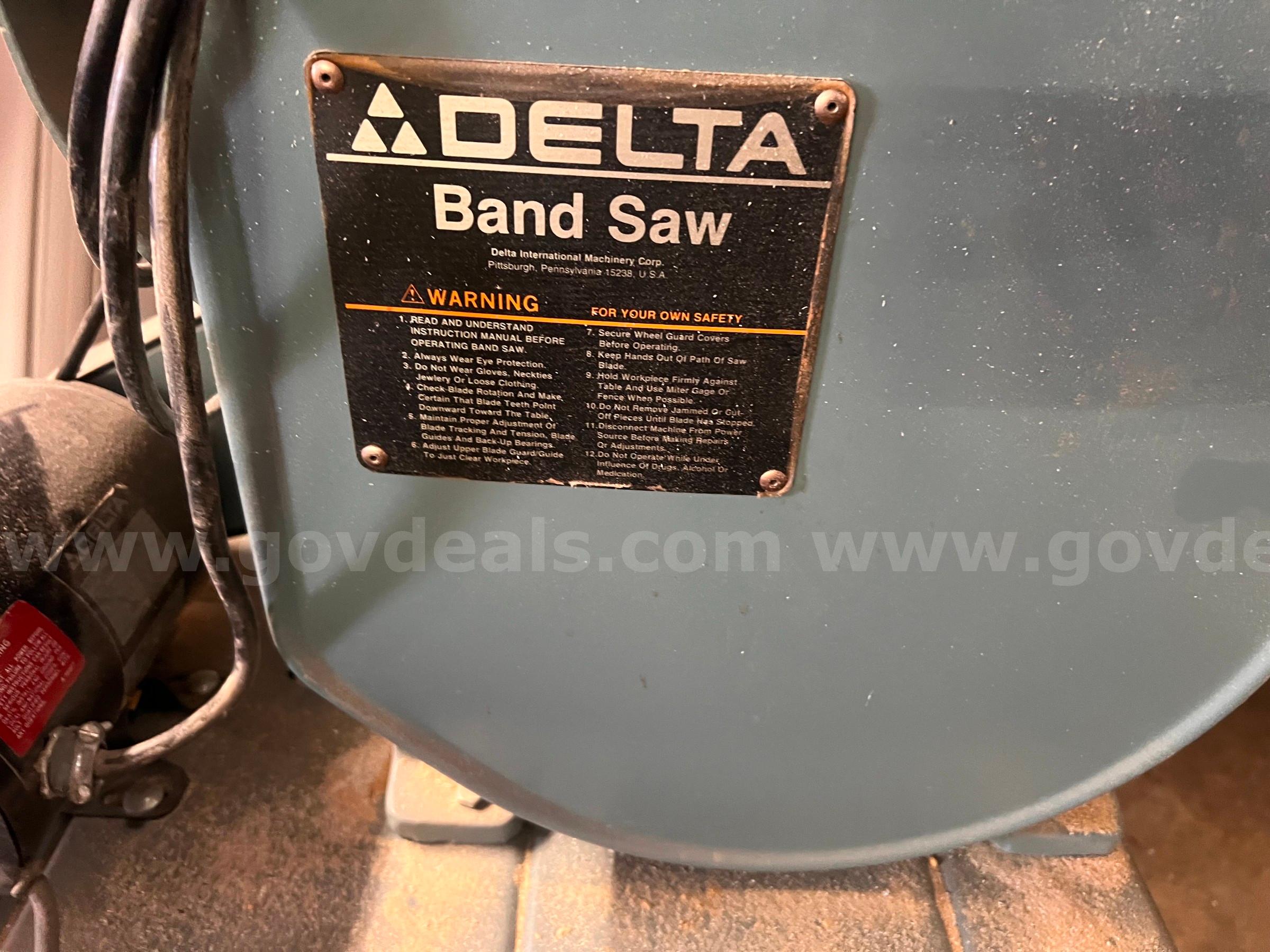 Delta Band Saw   Government Surplus Auction - Photo #3