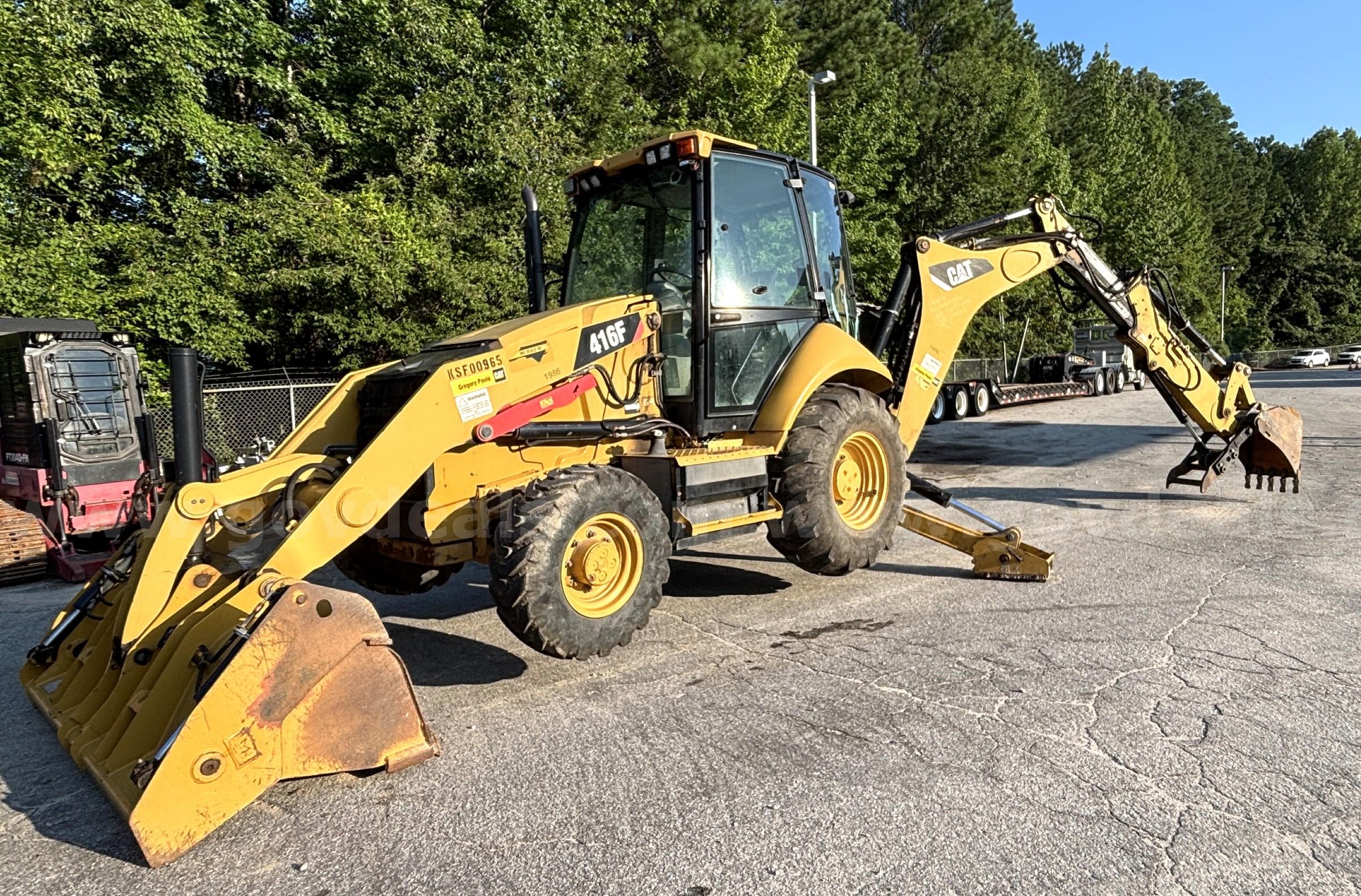 2013 Caterpillar 416F, 4WD Front-end Bucket Loader with Backhoe and Thumb
