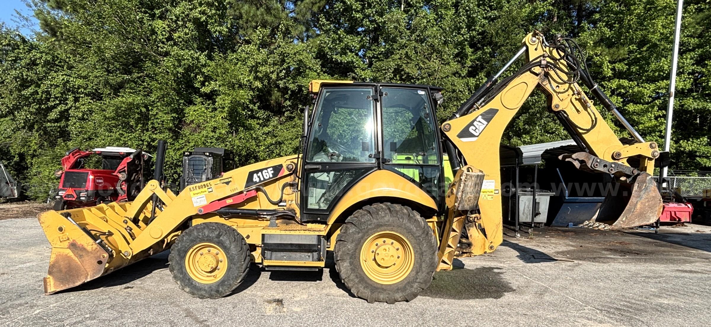 2013 Caterpillar 416F, 4WD Front-end Bucket Loader with Backhoe and Thumb Caterpillar 416F Government Surplus Auction - Photo #2