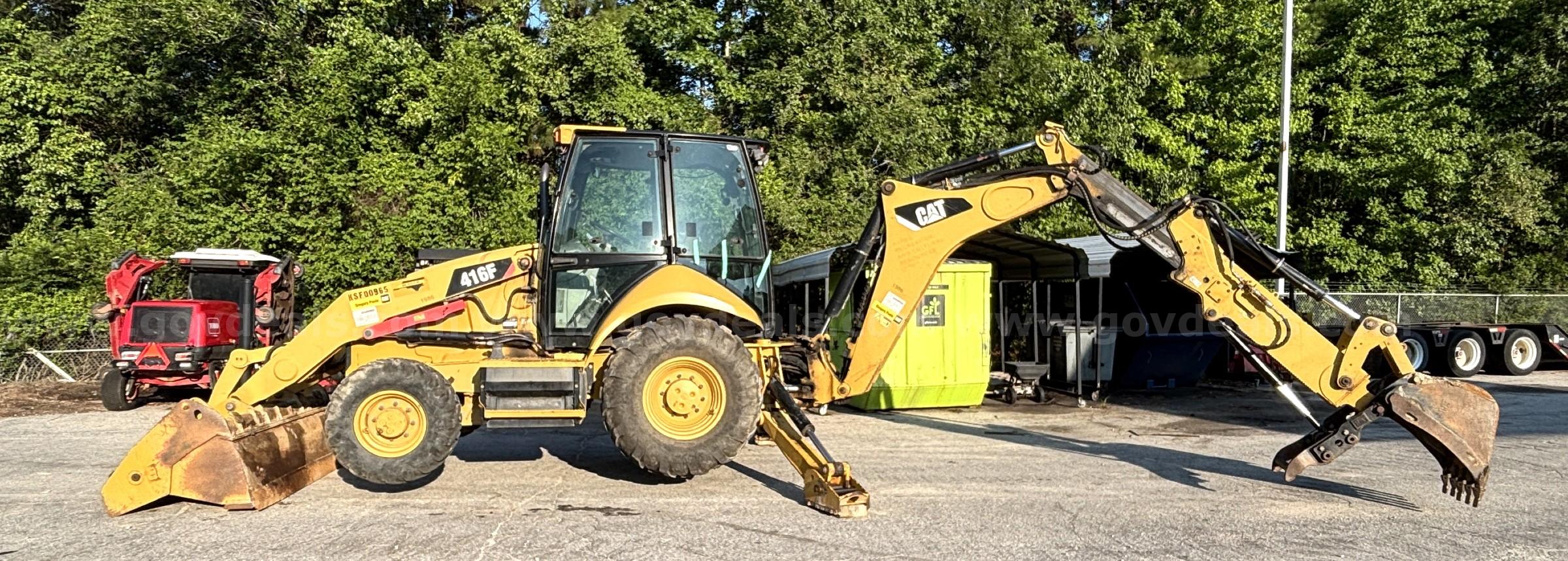 2013 Caterpillar 416F, 4WD Front-end Bucket Loader with Backhoe and Thumb Caterpillar 416F Government Surplus Auction - Photo #6