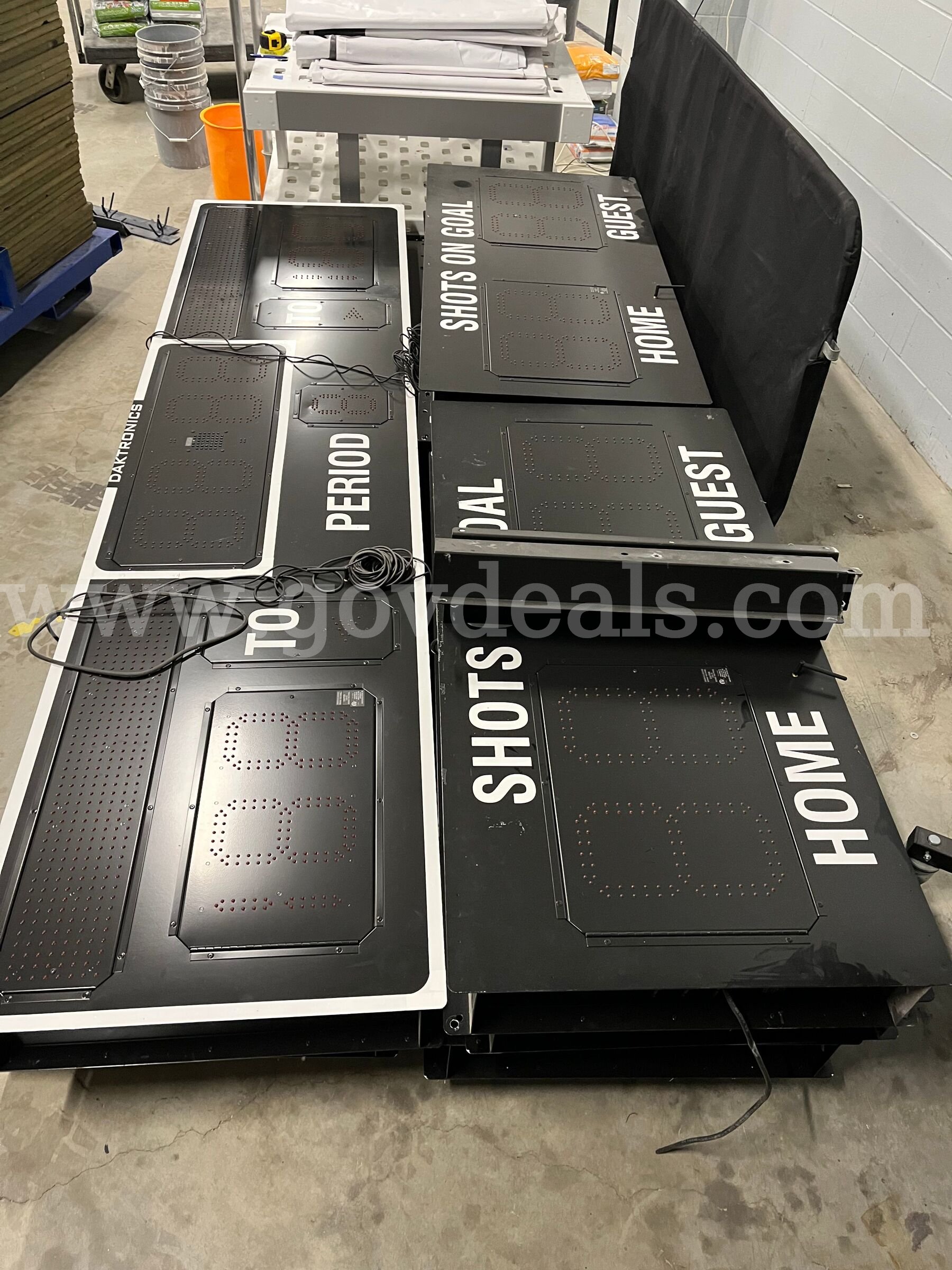2 shot clocks and 1 scoreboard for arenas   Government Surplus Auction - Primary Photo