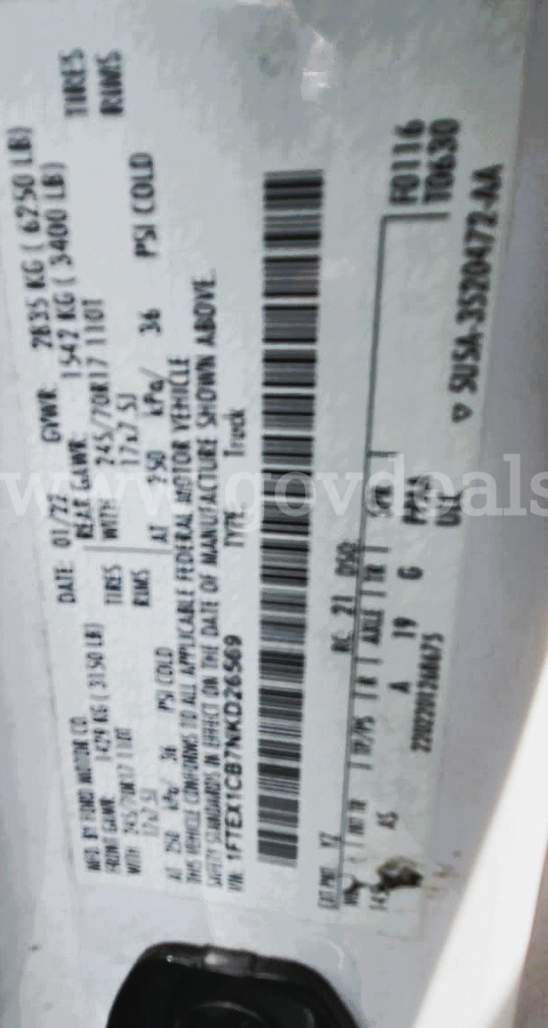 2022 Ford F-150 XL SuperCab 6.5-ft. Bed 2WD Ford F-150 Government Surplus Auction - Photo #5