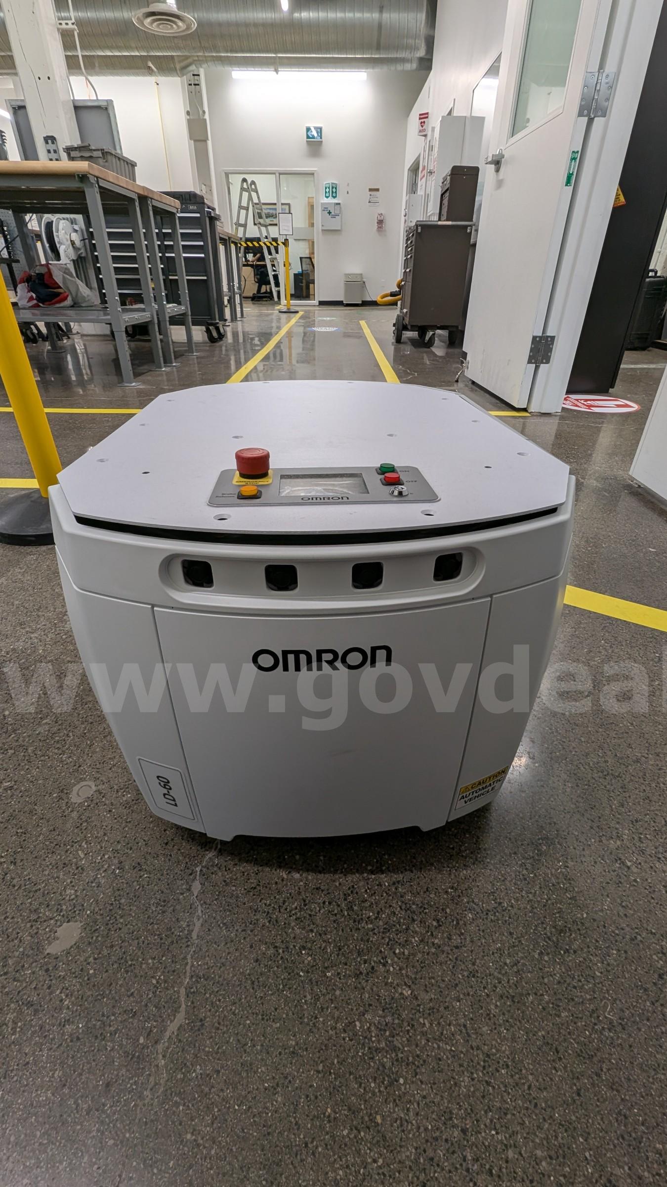 PAIR (x2) Omron LD-60 Autonomous Mobile Robots (AMR) - PROJECT/REPAIR - Needs Batteries   Government Surplus Auction - Photo #2